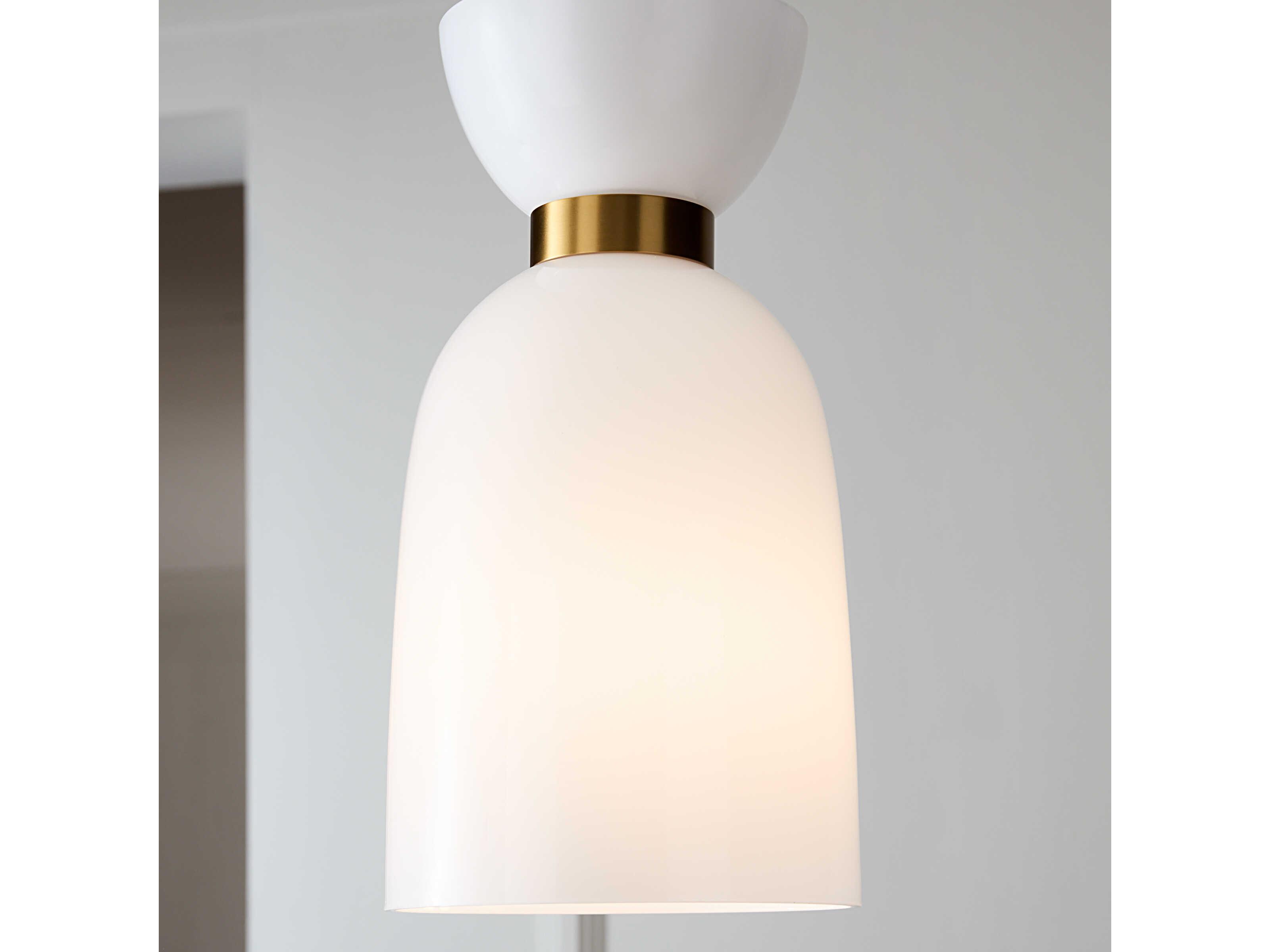 Visual Comfort Studio Londyn 1-Light Burnished Brass Bell Mini Pendant