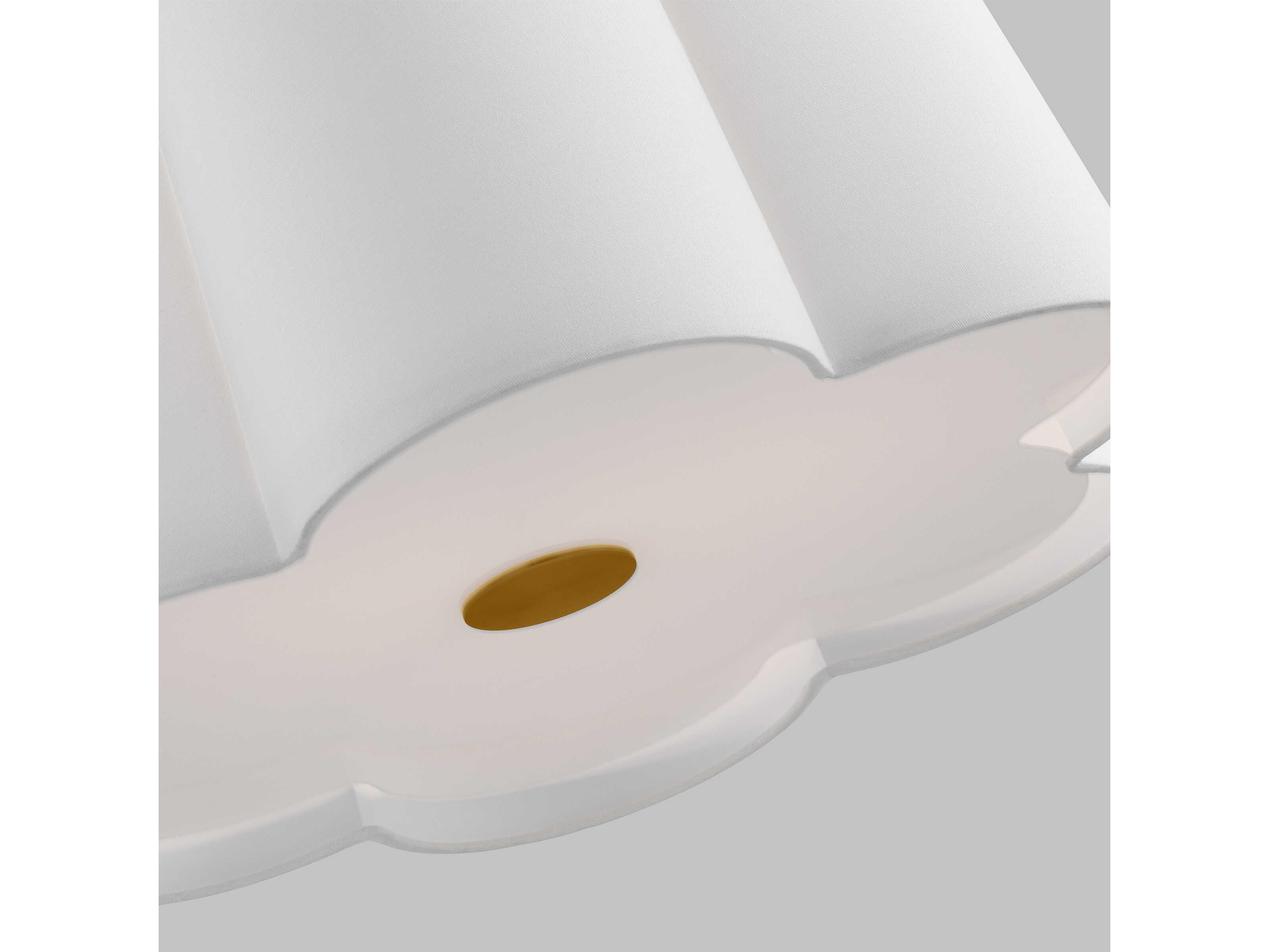 Visual Comfort Studio Bronte 3-Light Burnished Brass White Pendant