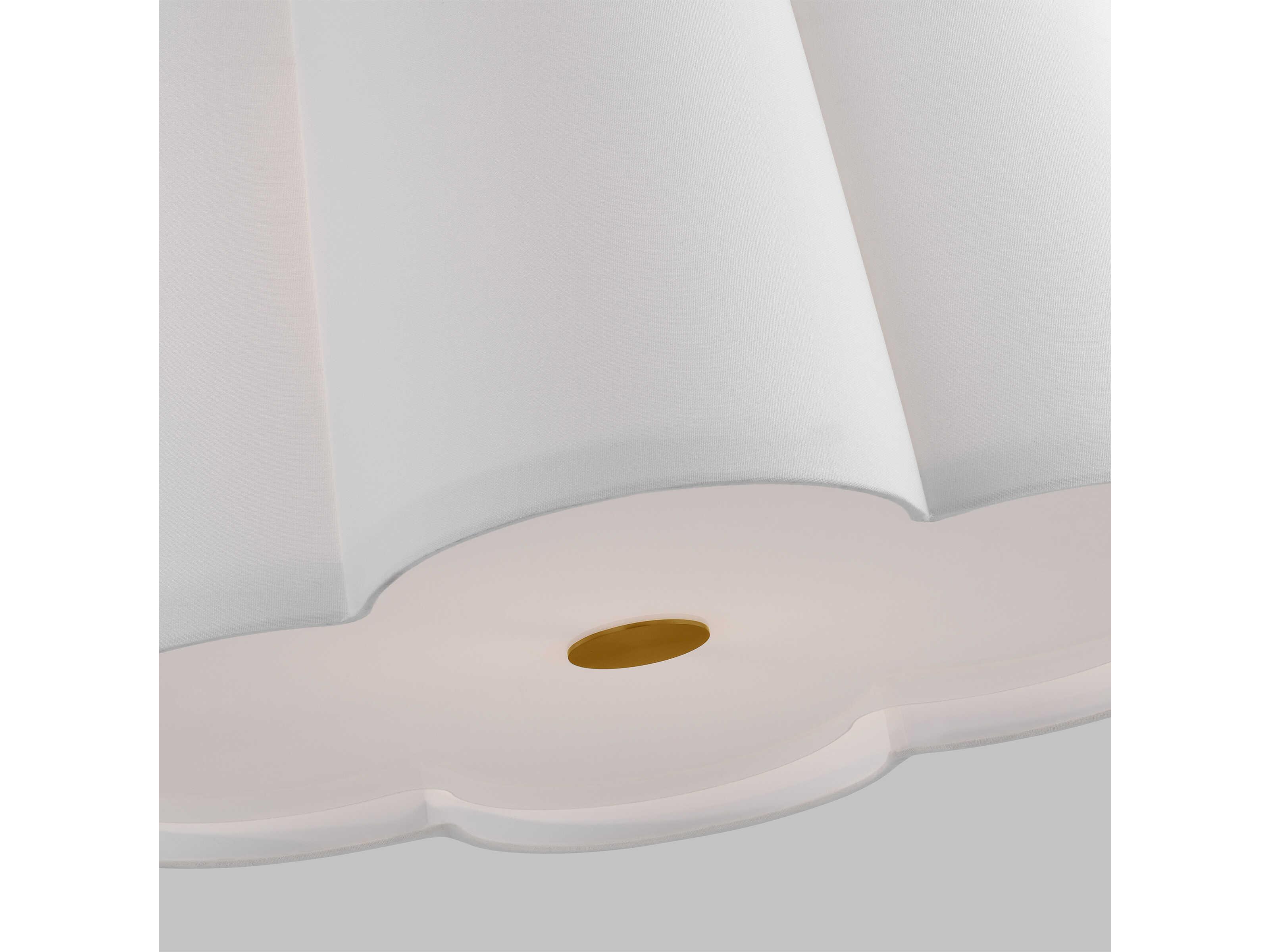 Visual Comfort Studio Bronte 4-Light Burnished Brass White Pendant