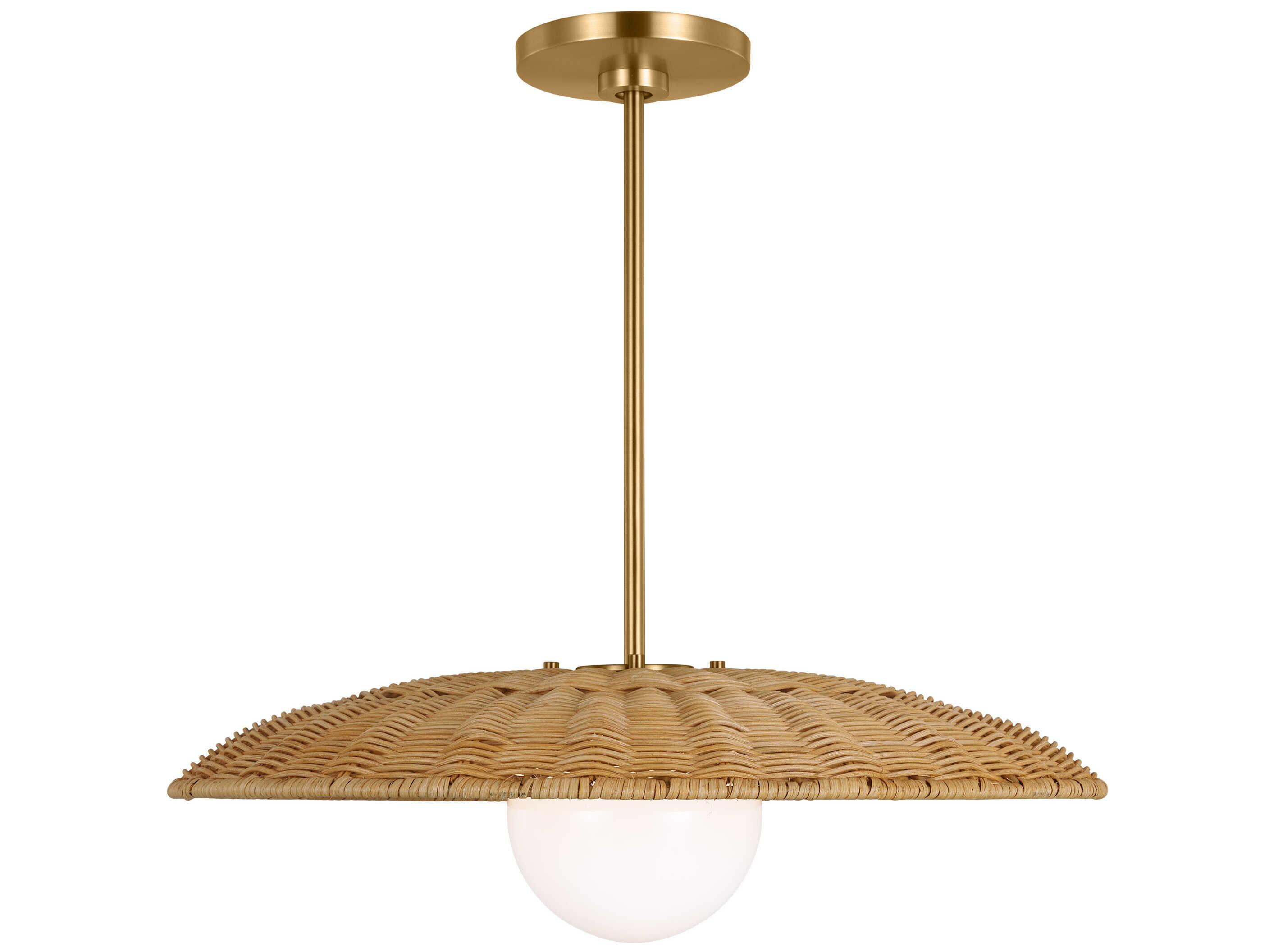 Visual Comfort Studio Mari 1-Light Burnished Brass Globe Pendant