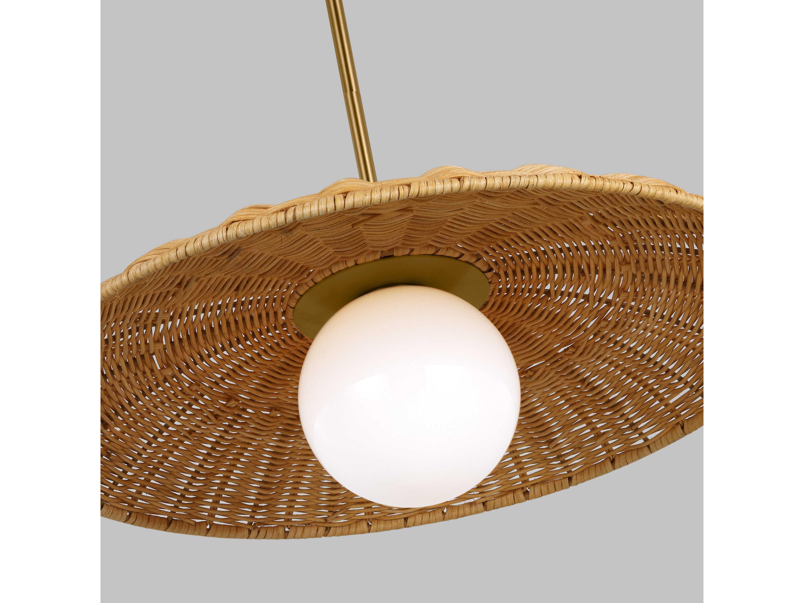 Visual Comfort Studio Mari 1-Light Burnished Brass Globe Pendant