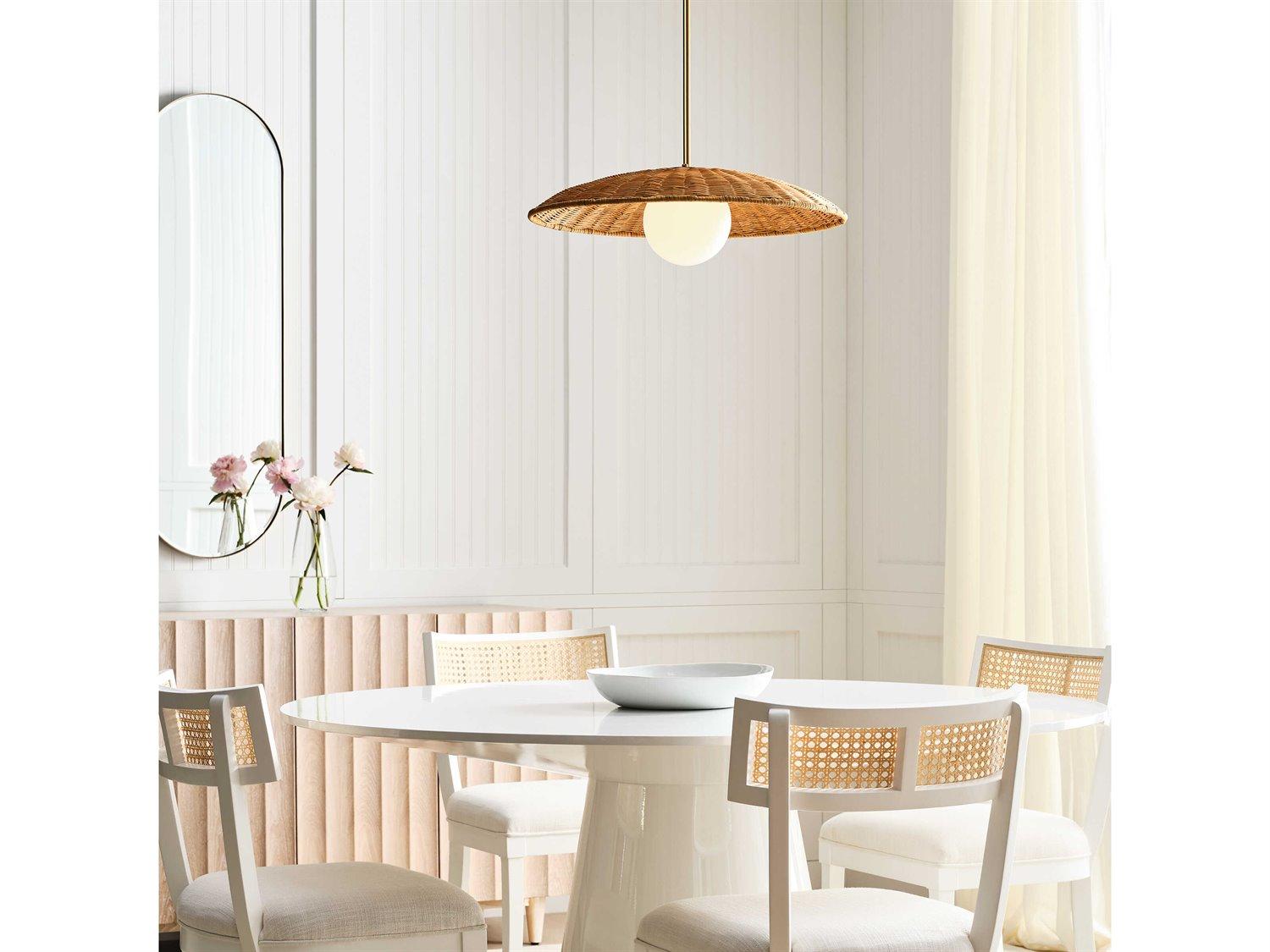 Visual Comfort Studio Mari 1-Light Burnished Brass Globe Pendant