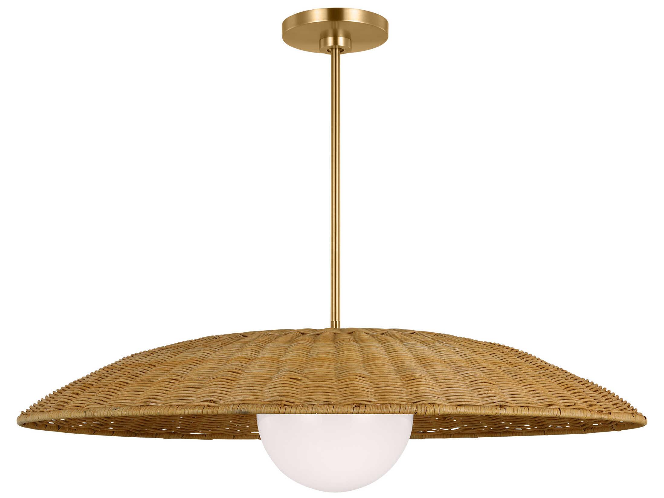 Visual Comfort Studio Mari 1-Light Burnished Brass Globe Pendant