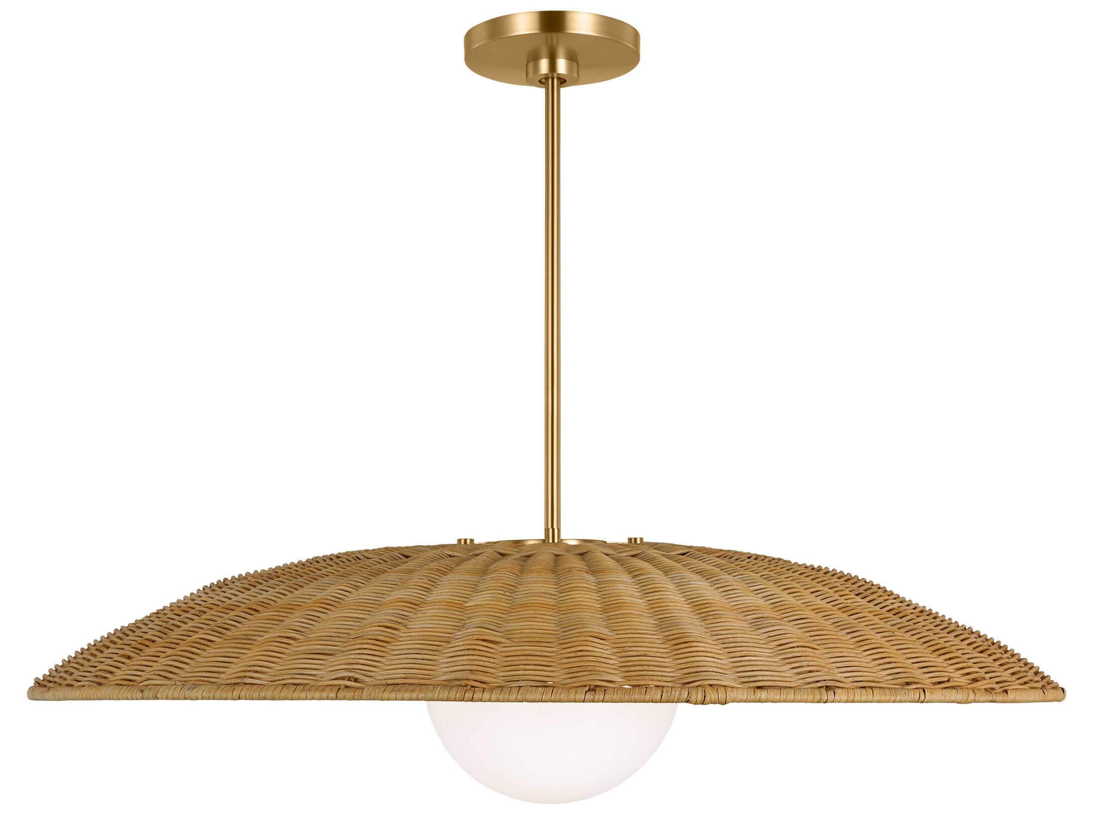 Visual Comfort Studio Mari 1-Light Burnished Brass Globe Pendant