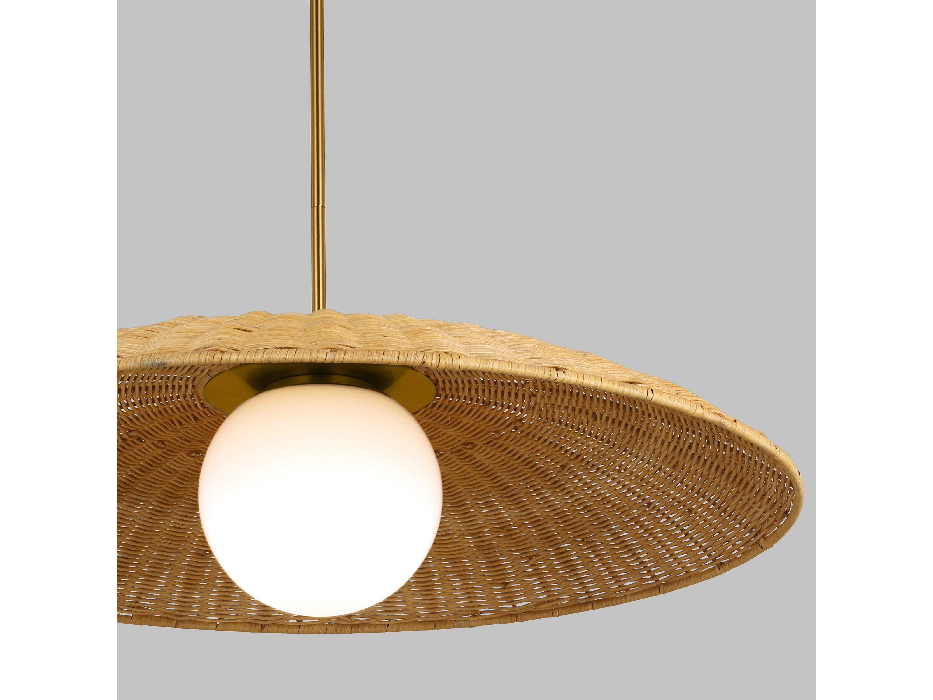 Visual Comfort Studio Mari 1-Light Burnished Brass Globe Pendant