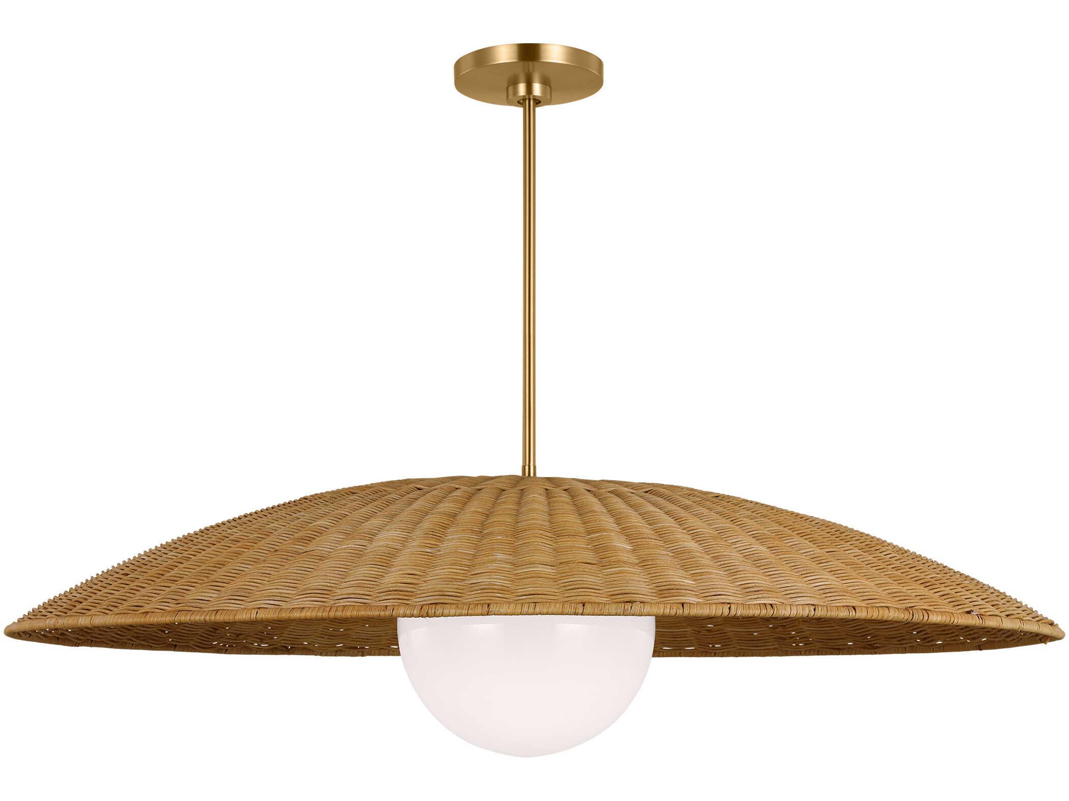 Visual Comfort Studio Mari 1-Light Burnished Brass Globe Pendant