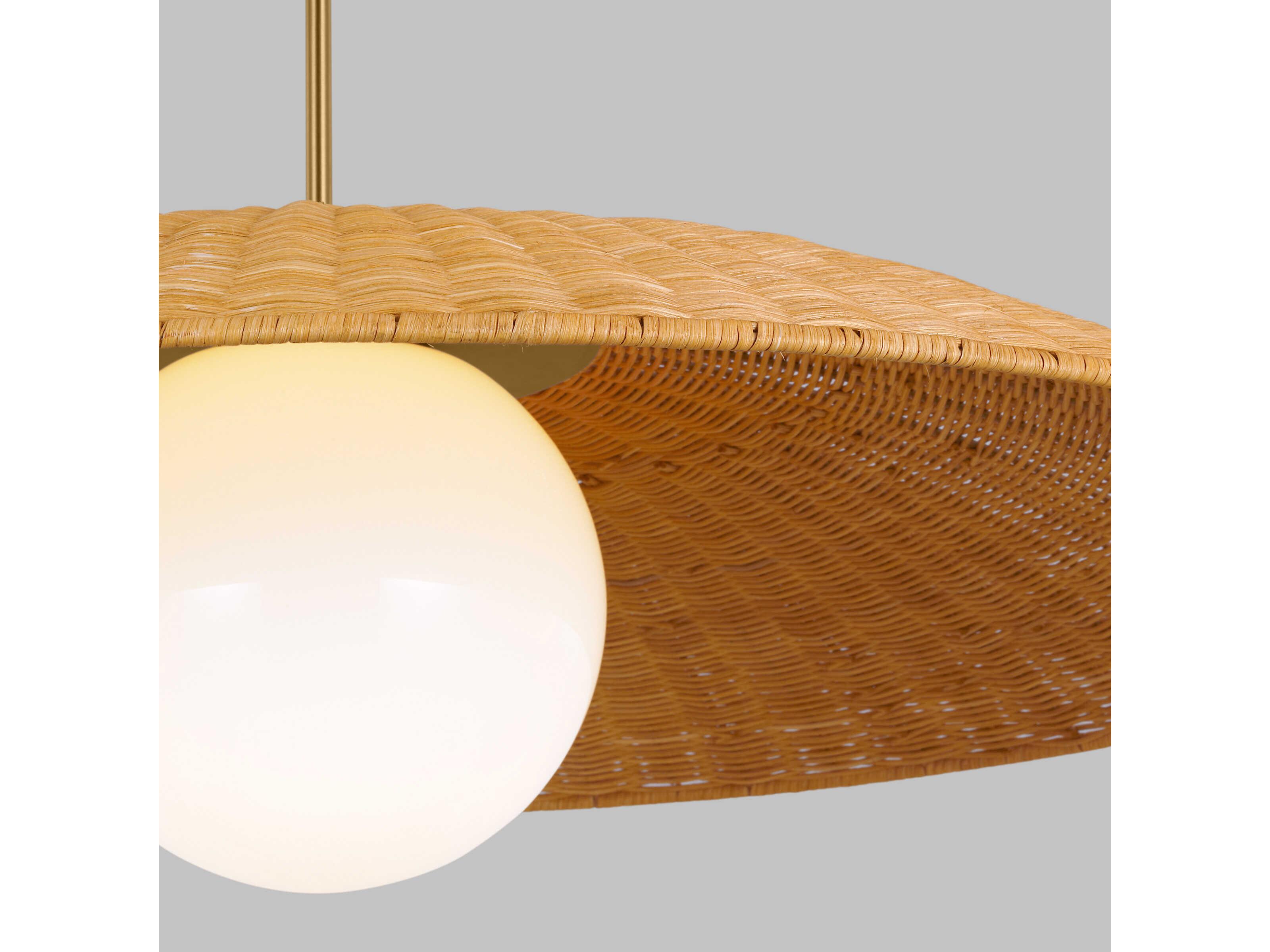 Visual Comfort Studio Mari 1-Light Burnished Brass Globe Pendant