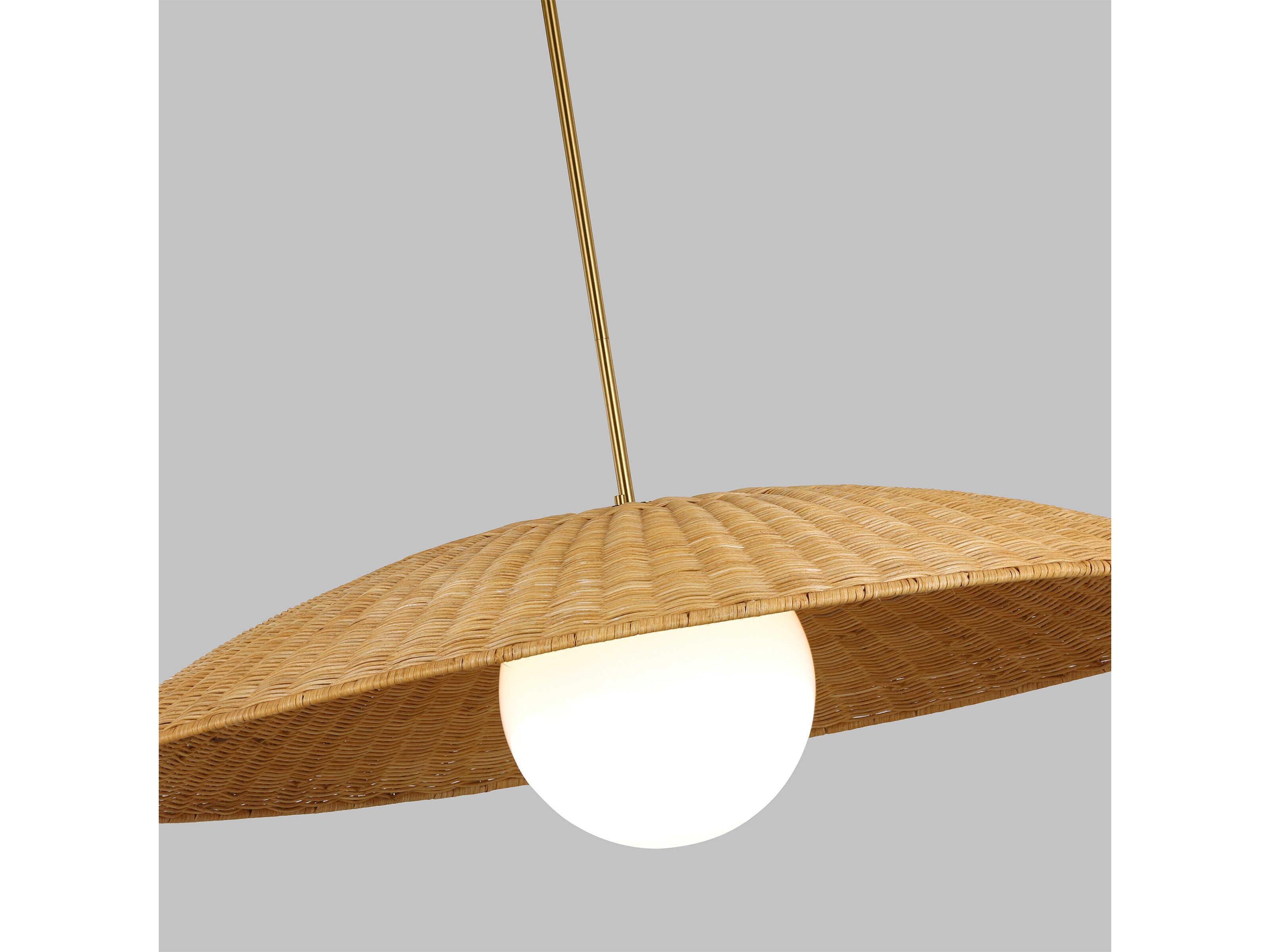 Visual Comfort Studio Mari 1-Light Burnished Brass Globe Pendant