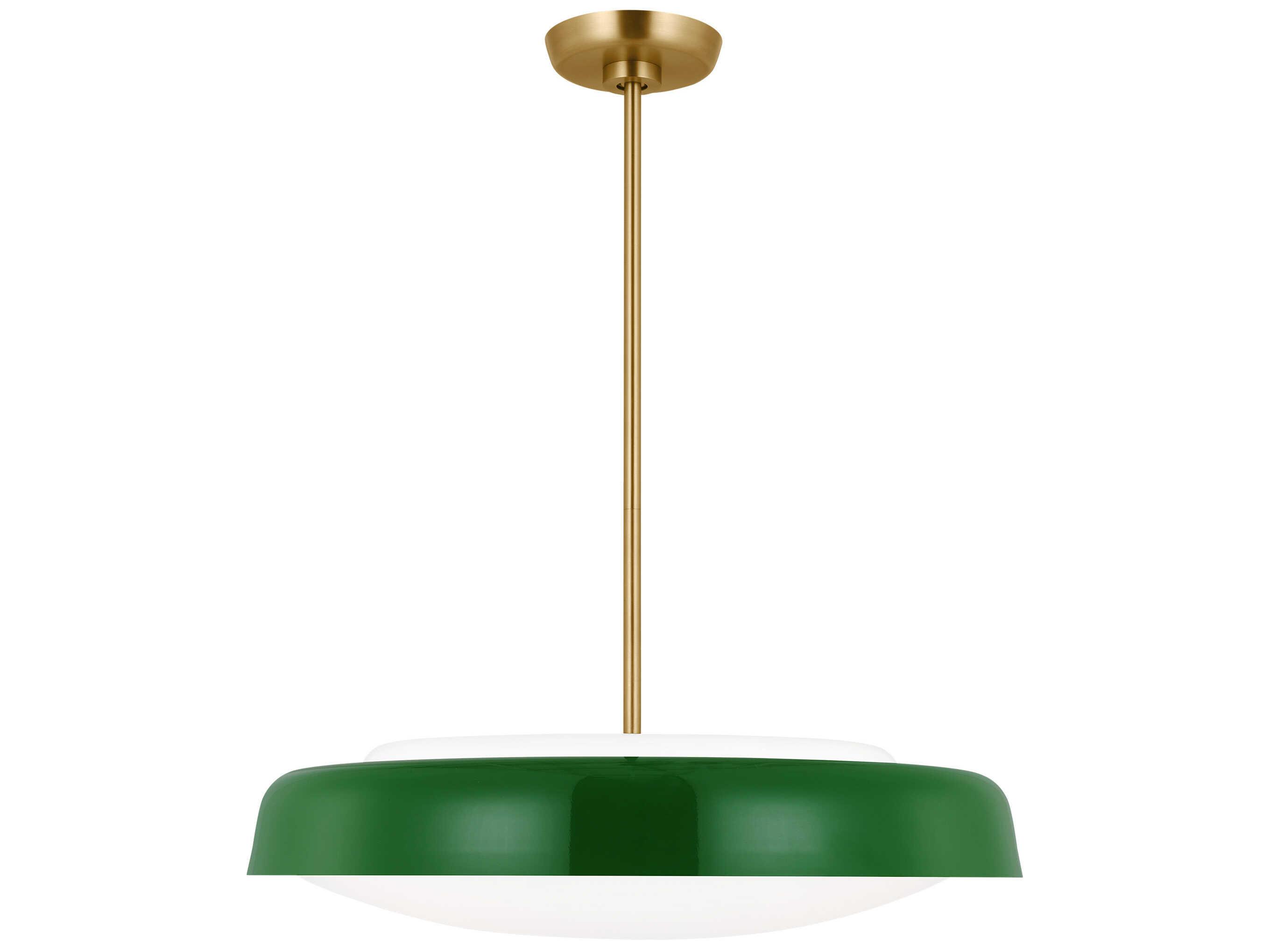 Visual Comfort Studio Draper 3-Light Green Bowl Pendant