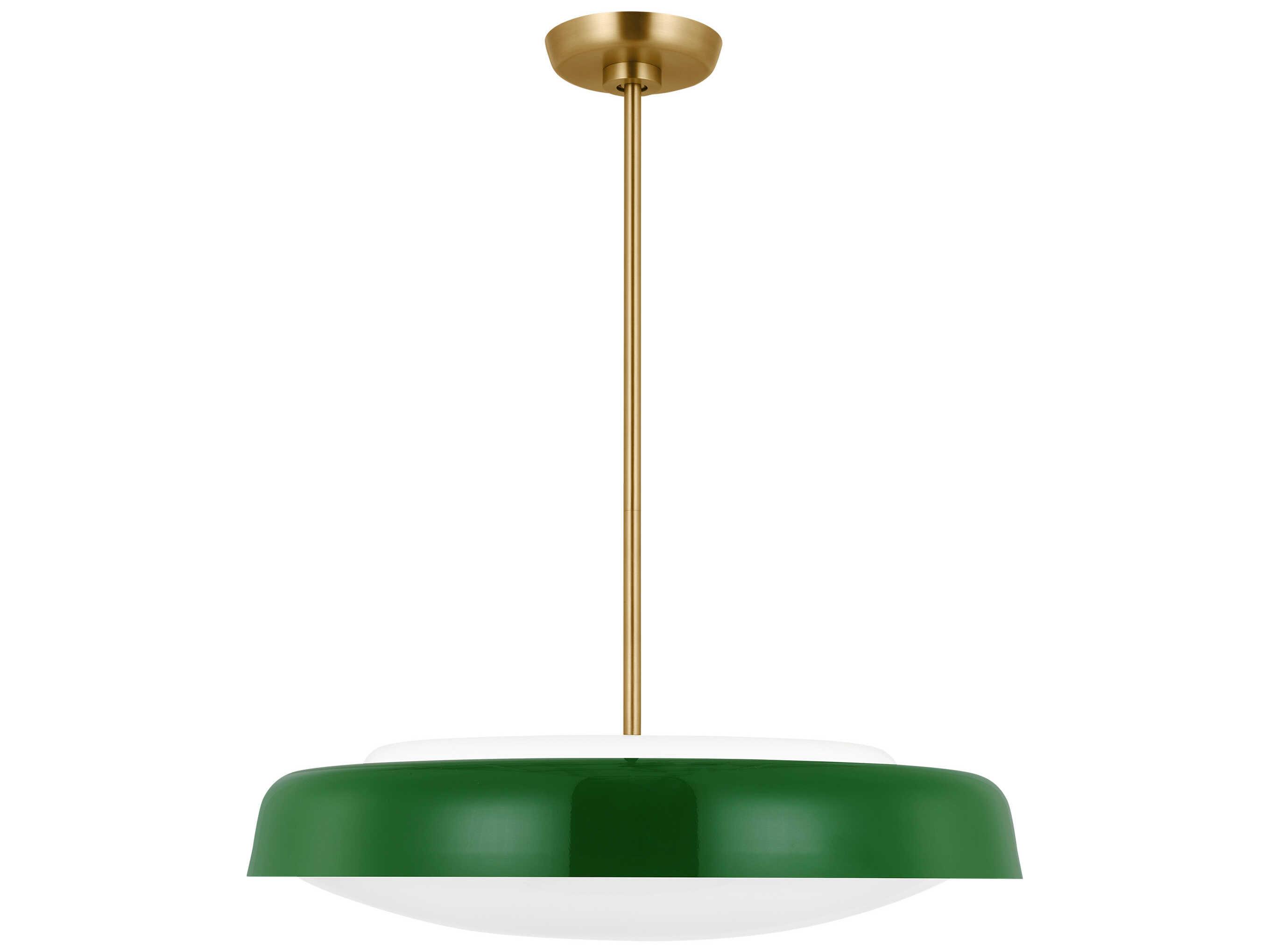 Visual Comfort Studio Draper 3-Light Green Bowl Pendant