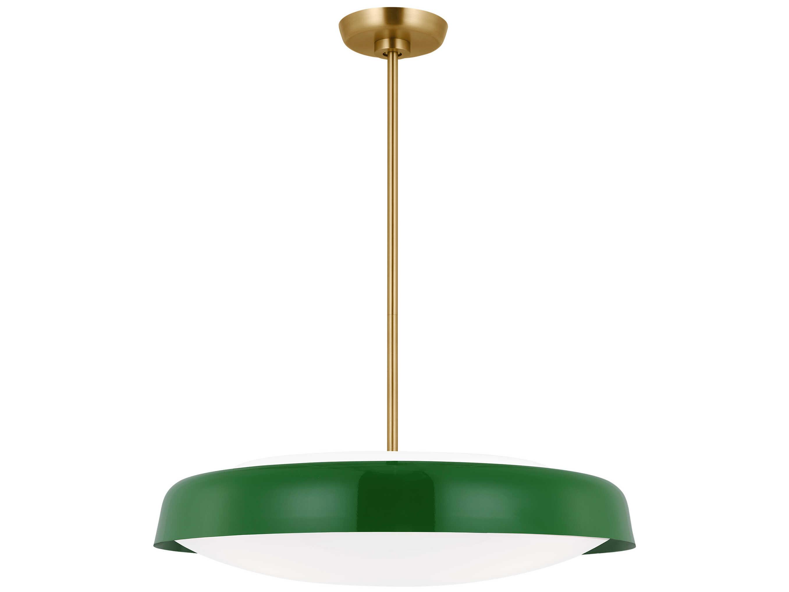 Visual Comfort Studio Draper 3-Light Green Bowl Pendant