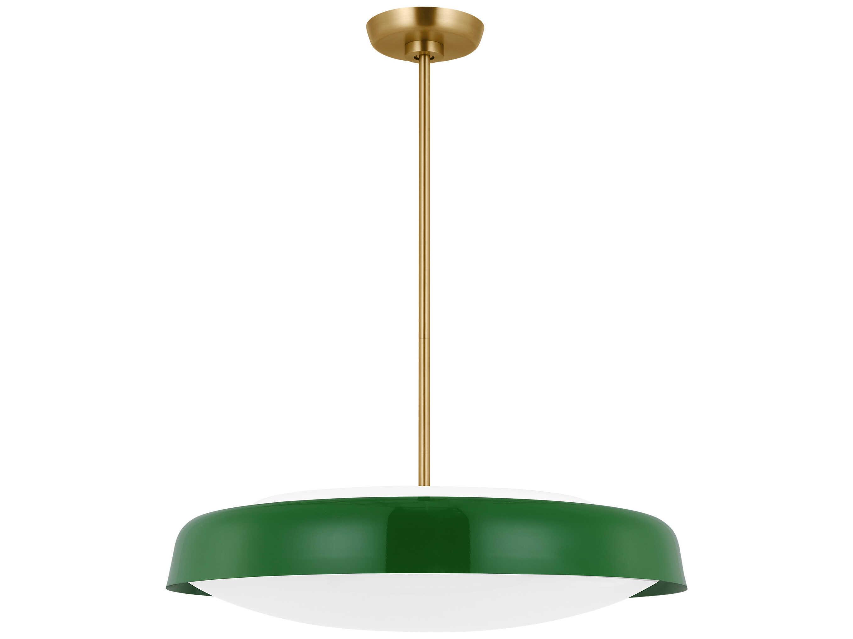Visual Comfort Studio Draper 3-Light Green Bowl Pendant