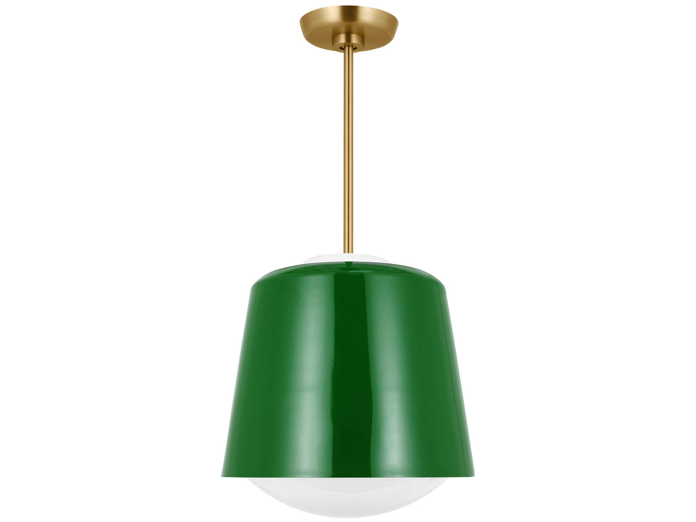 Visual Comfort Studio Draper 1-Light Green Bowl Mini Pendant