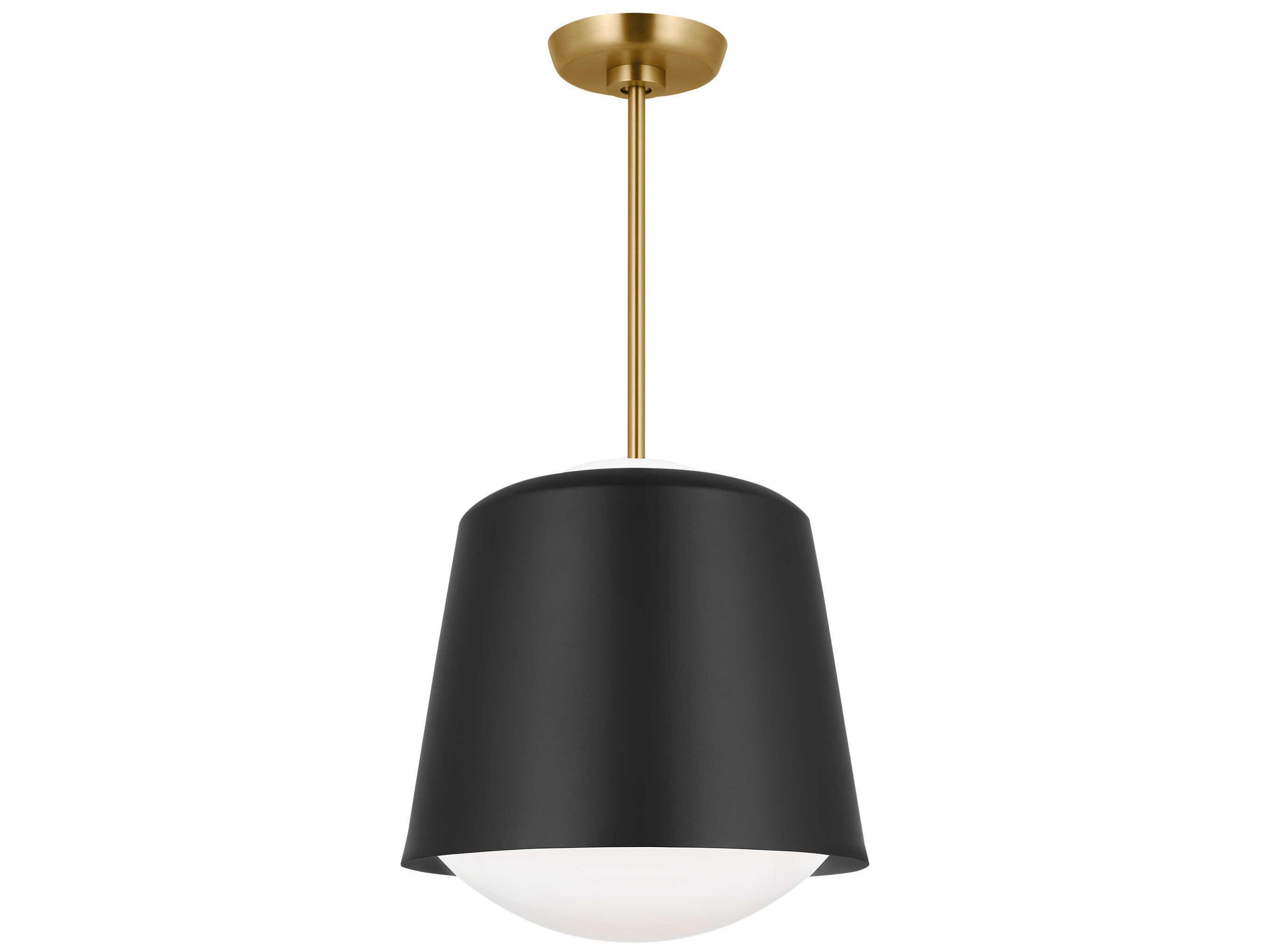 Visual Comfort Studio Draper 1-Light Midnight Black Bowl Mini Pendant