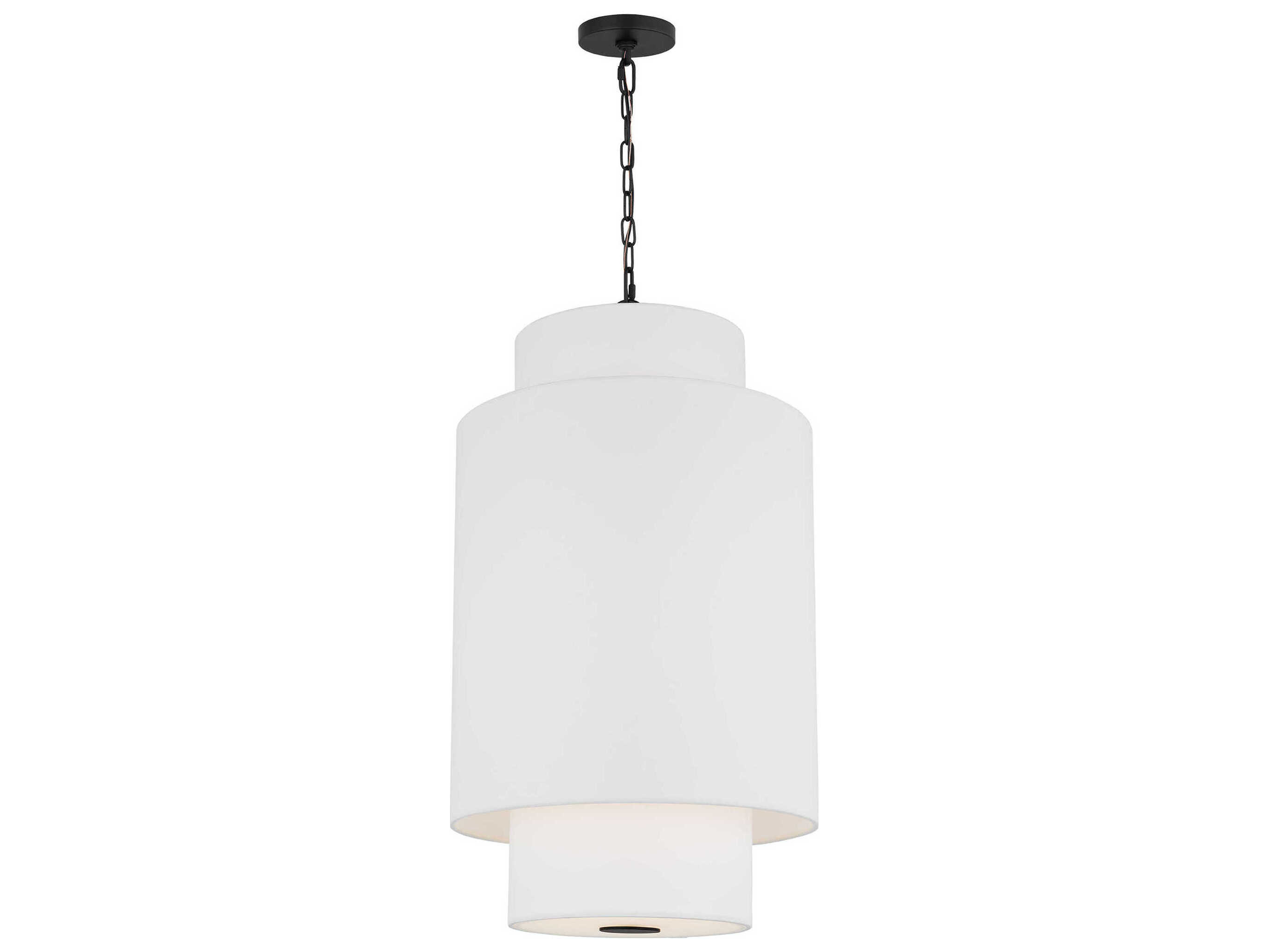 Visual Comfort Studio Sawyer 1-Light Midnight Black White Pendant