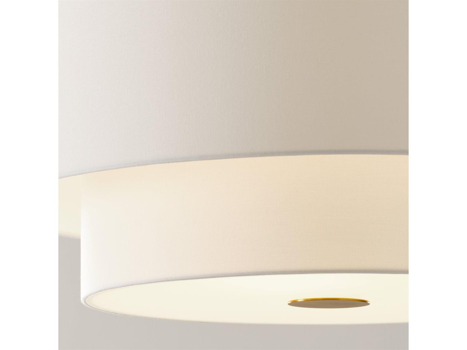 Visual Comfort Studio Sawyer 4-Light Burnished Brass White Pendant