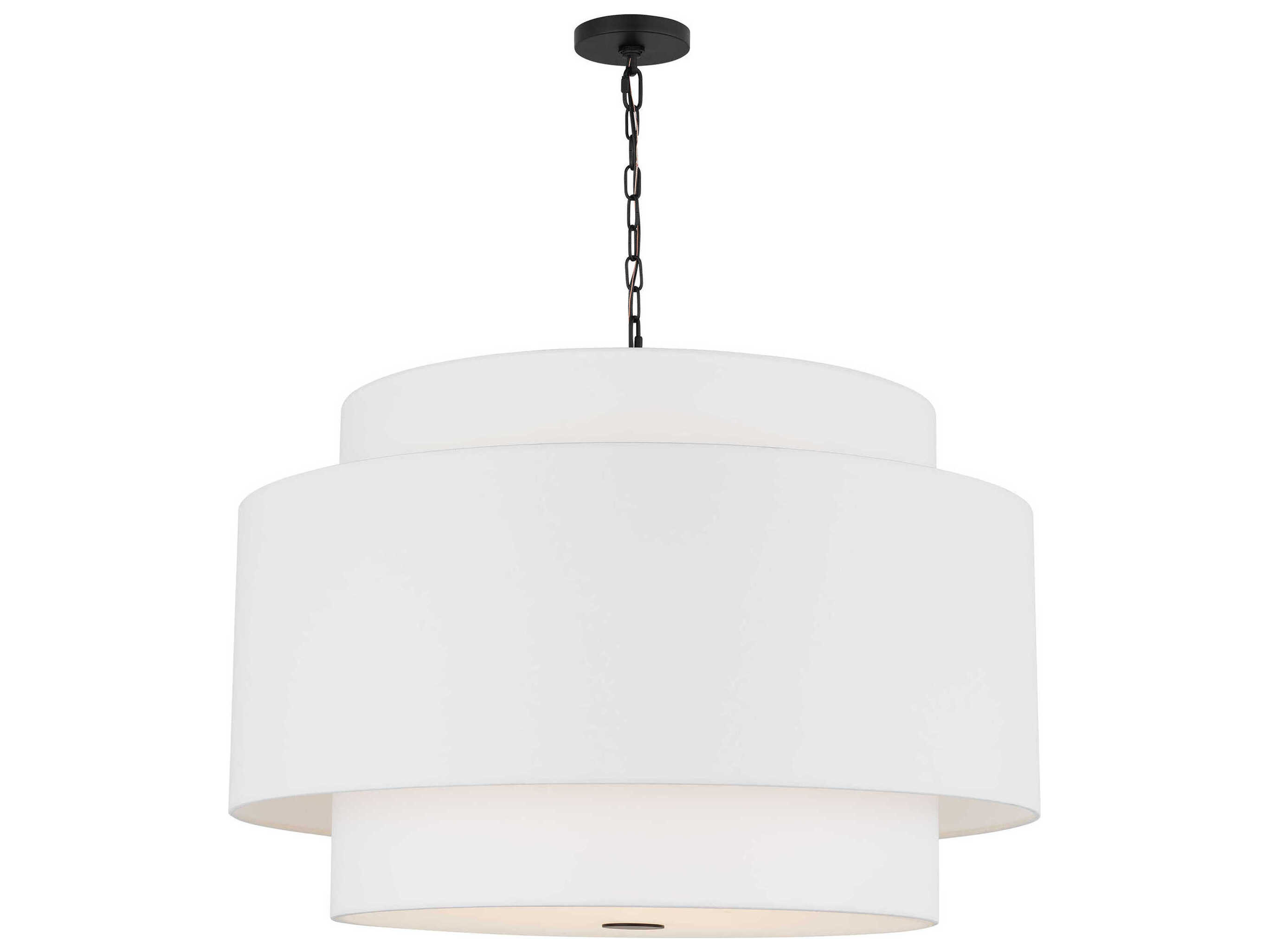 Visual Comfort Studio Sawyer 4-Light Midnight Black White Pendant