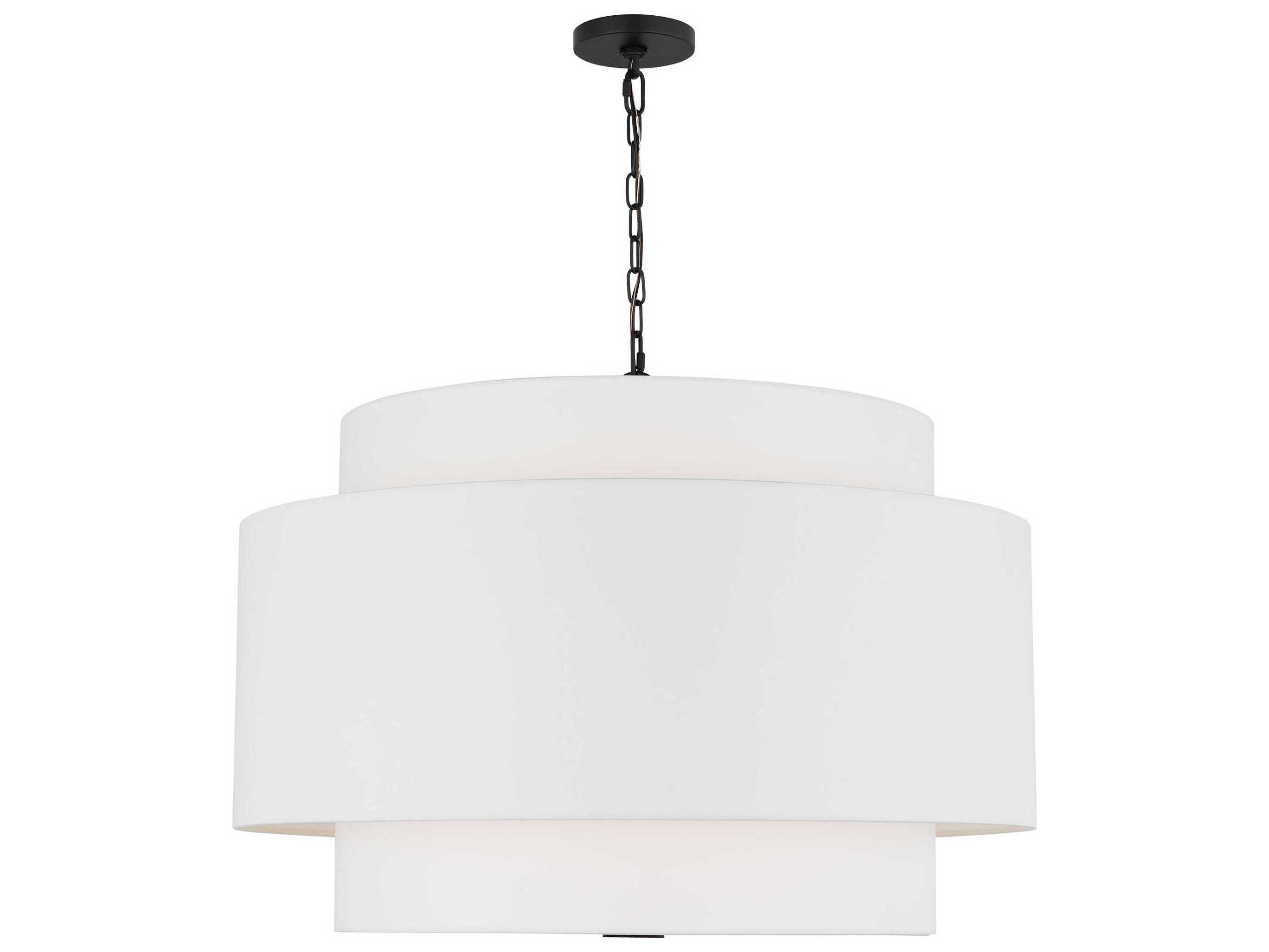 Visual Comfort Studio Sawyer 4-Light Midnight Black White Pendant