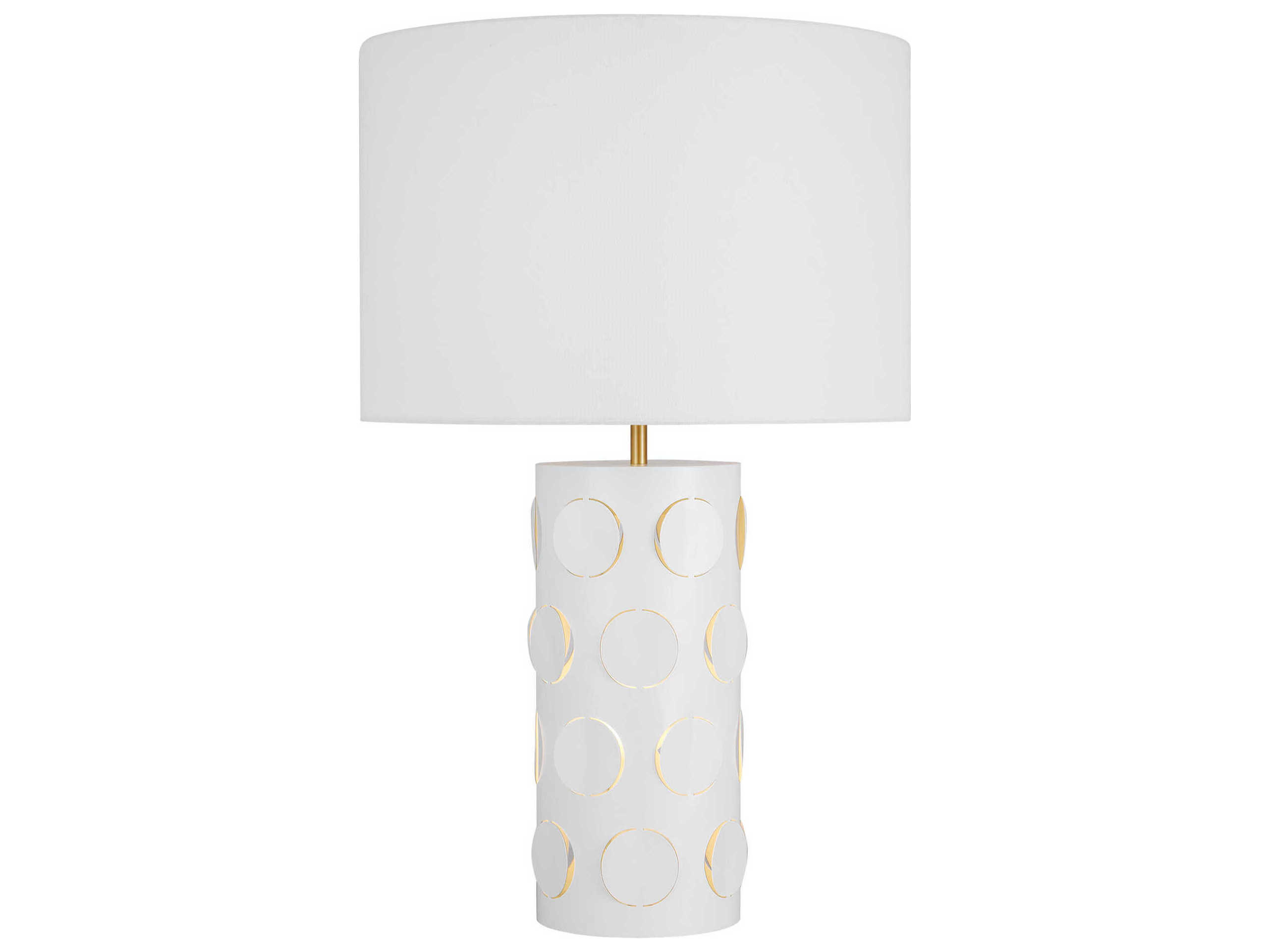 Visual Comfort Studio Dottie Burnished Brass White Buffet Lamp