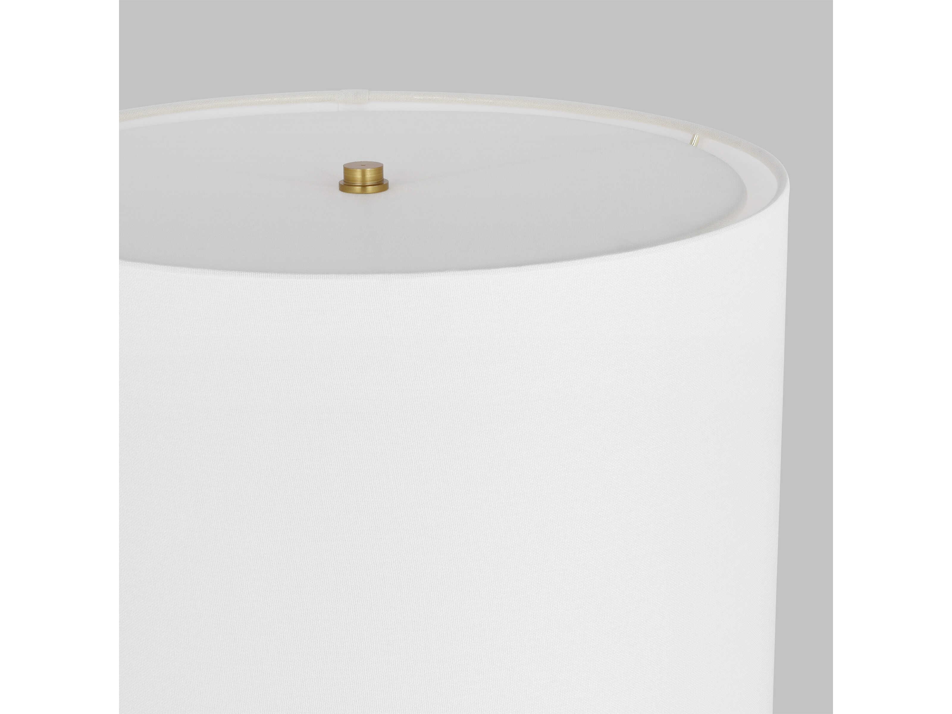 Visual Comfort Studio Dottie Burnished Brass White Buffet Lamp
