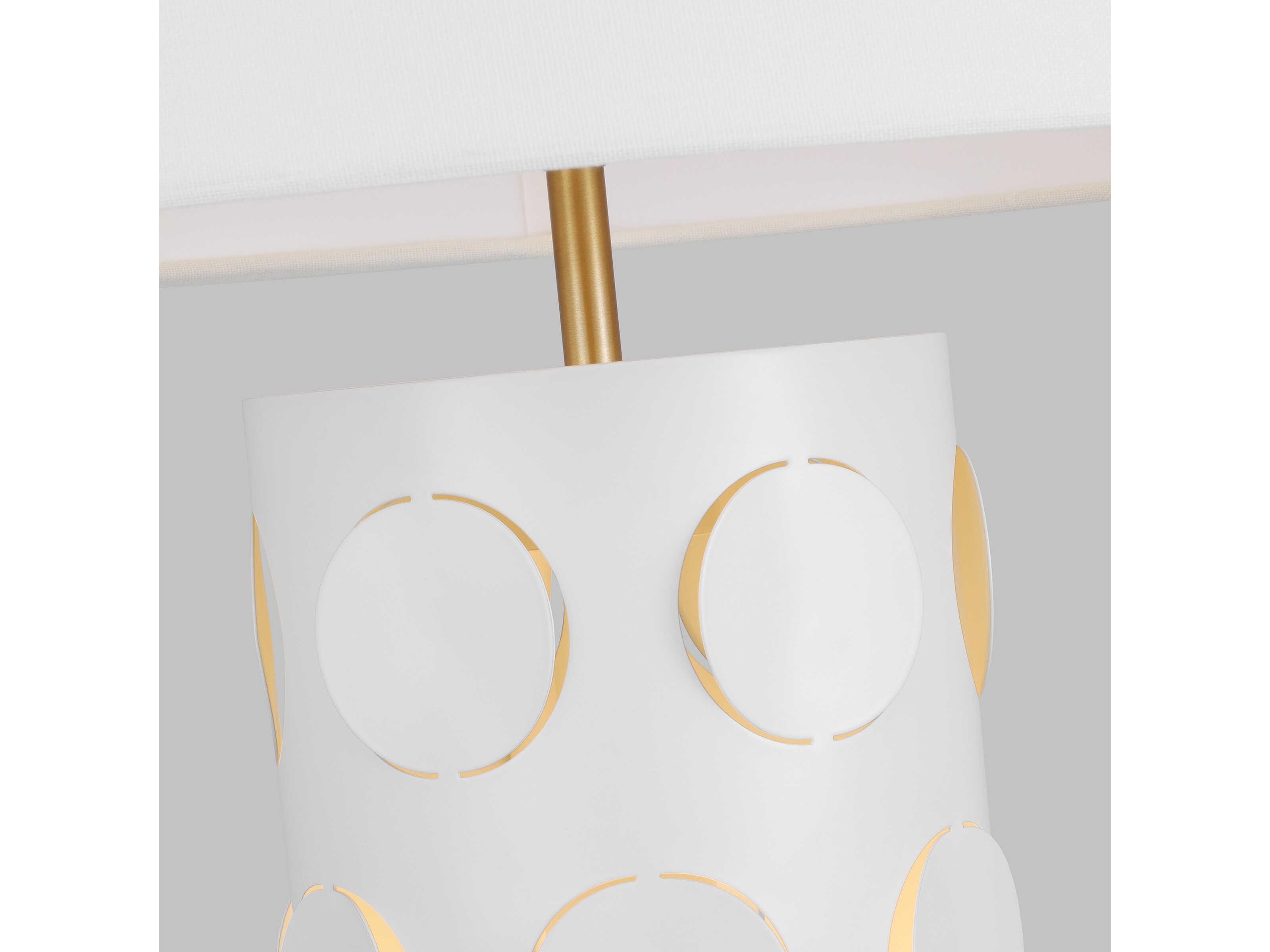 Visual Comfort Studio Dottie Burnished Brass White Buffet Lamp