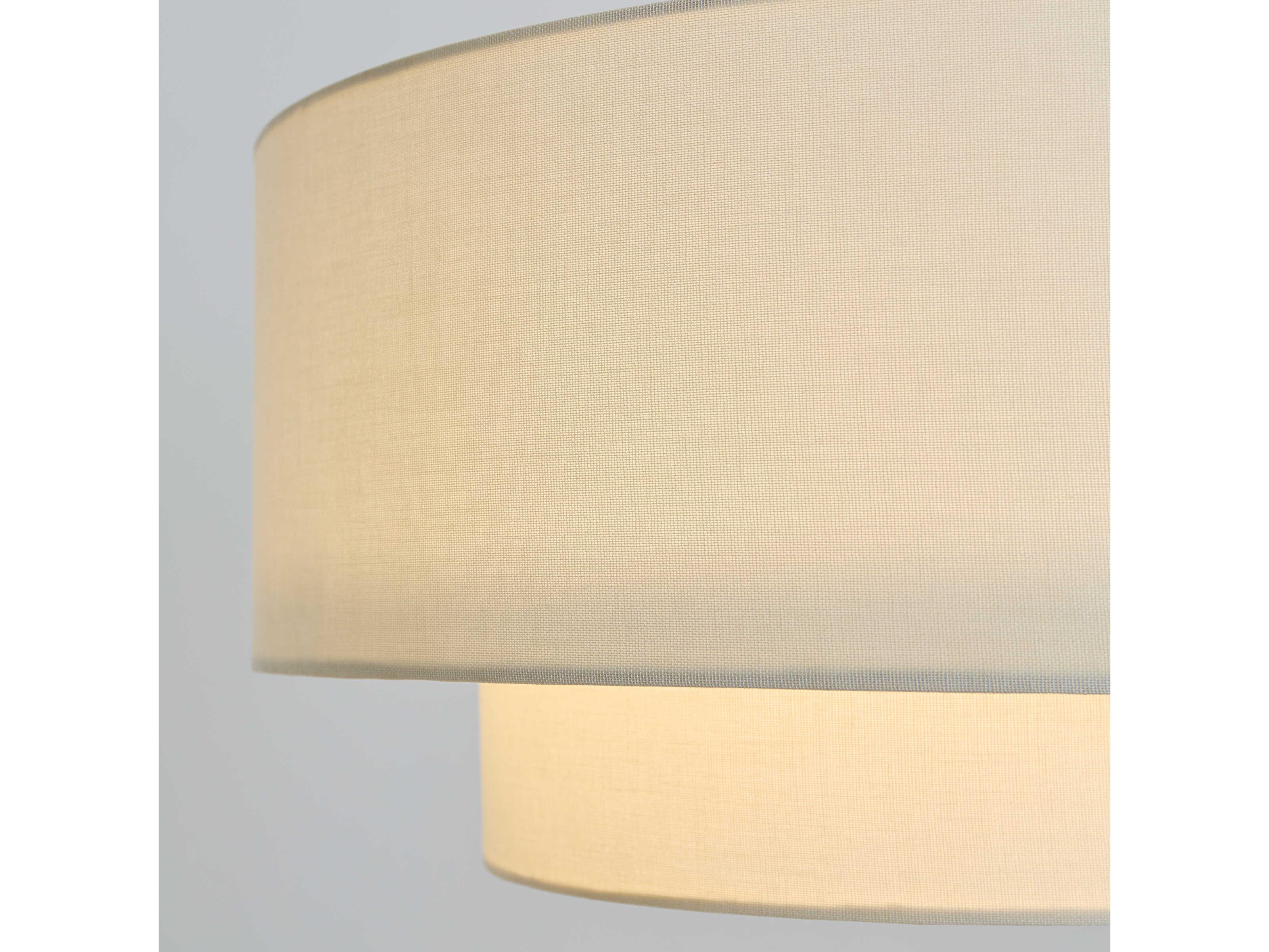 Visual Comfort Studio Sawyer Burnished Brass White Linen Fabric Floor Lamp