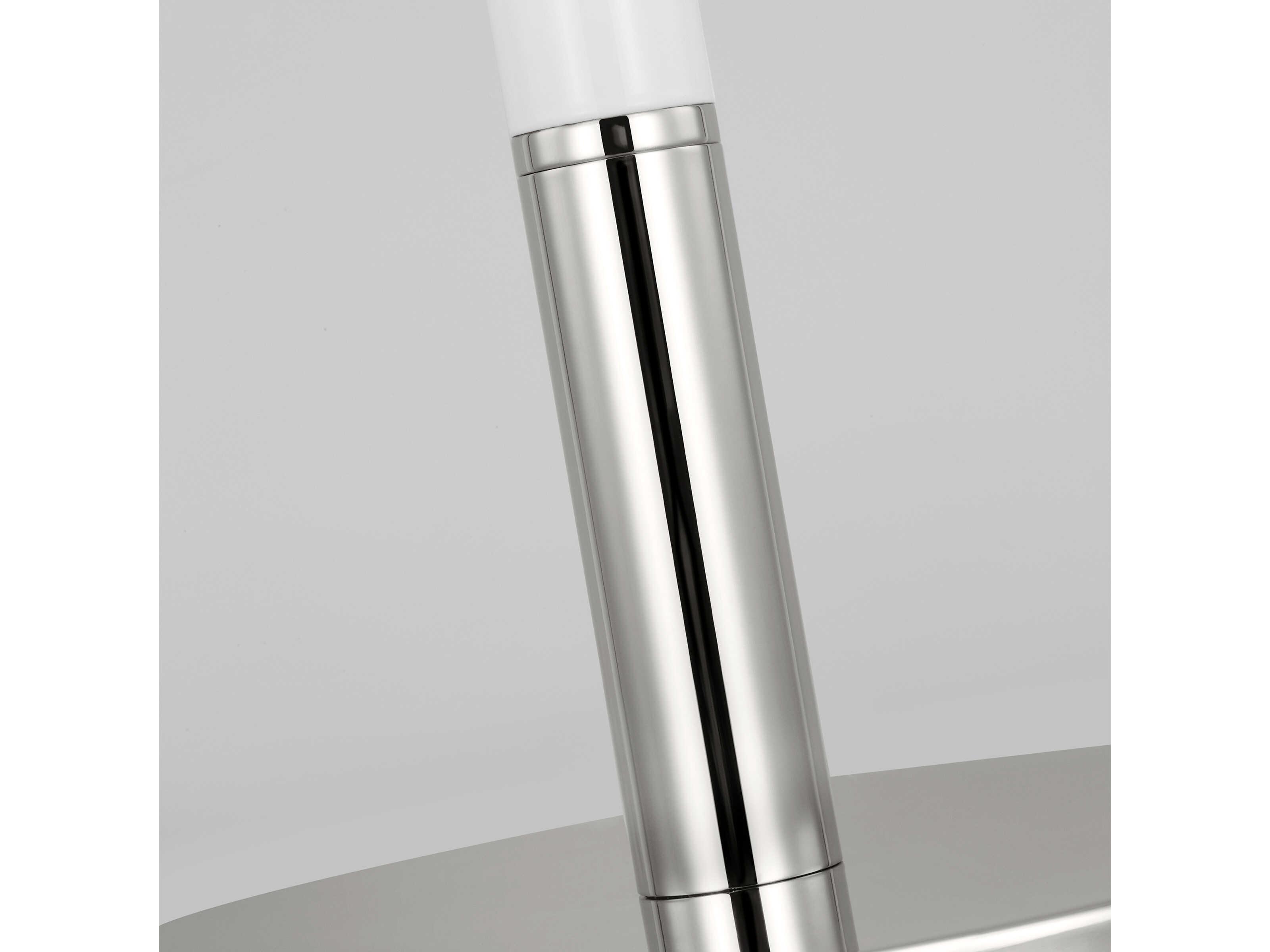 Visual Comfort Studio Monroe Polished Nickel Gloss White Linen Fabric Buffet Lamp