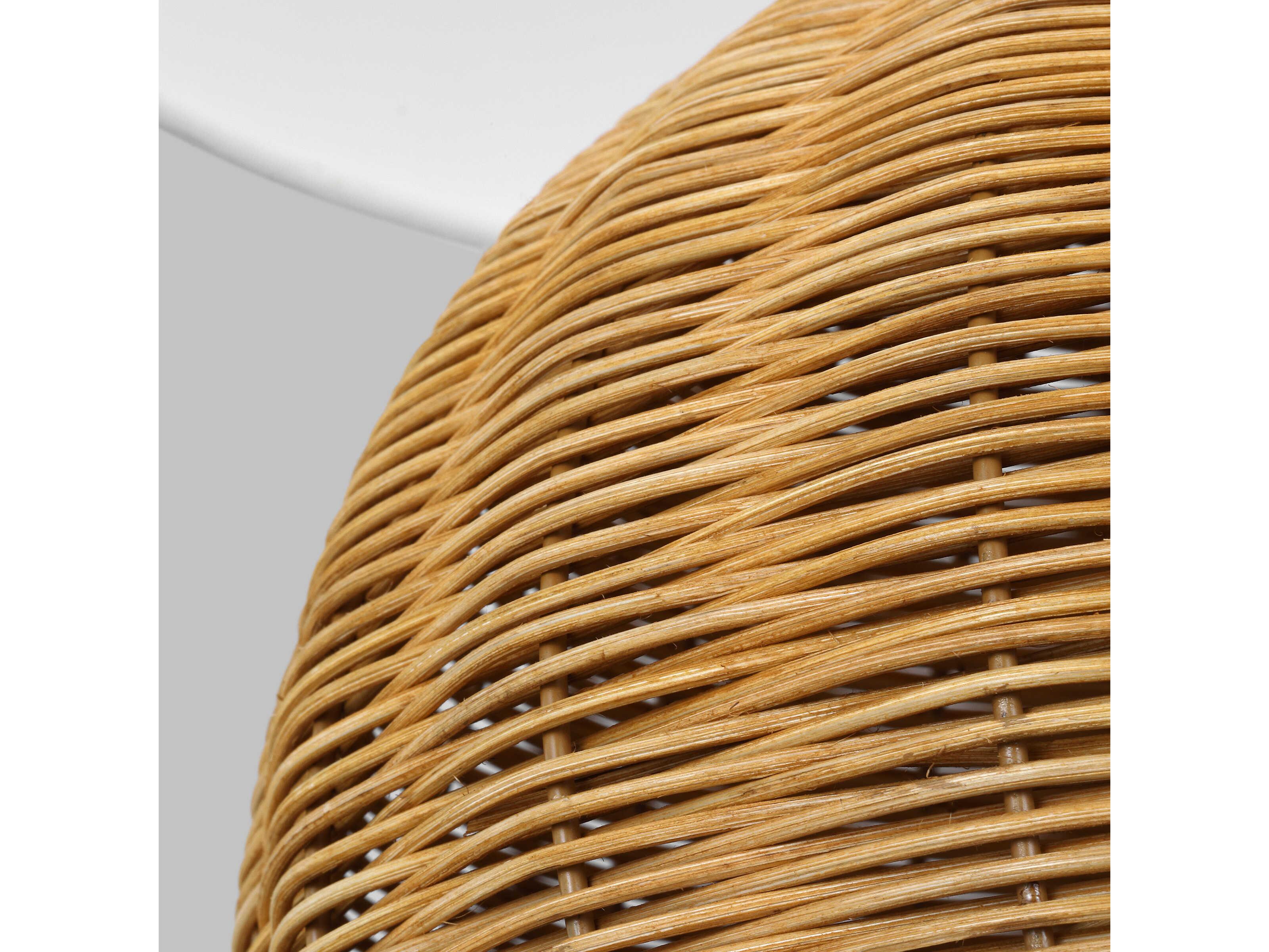 Visual Comfort Studio Mari Burnished Brass White Linen Fabric Table Lamp