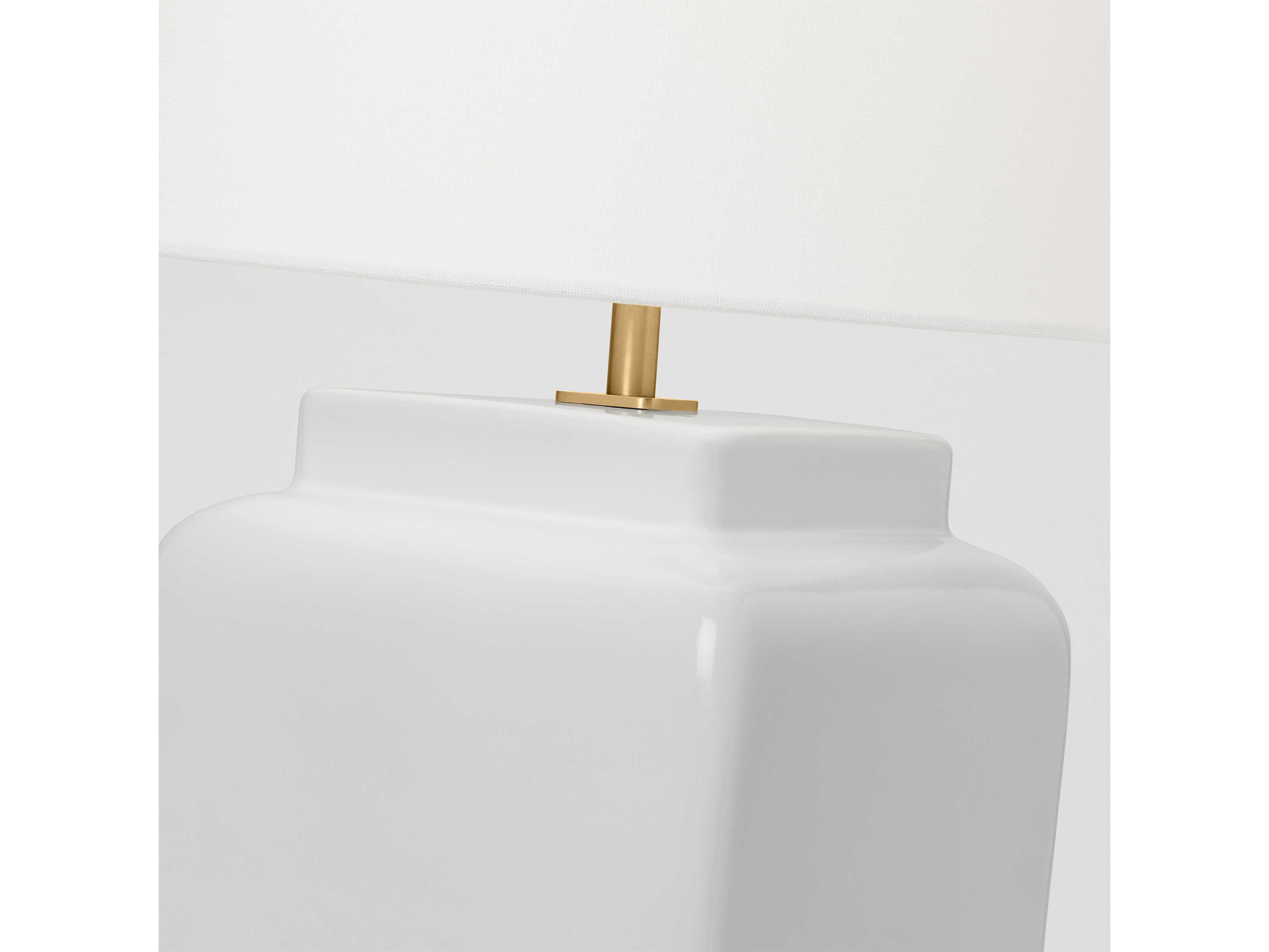 Visual Comfort Studio Anderson New White Linen Table Lamp