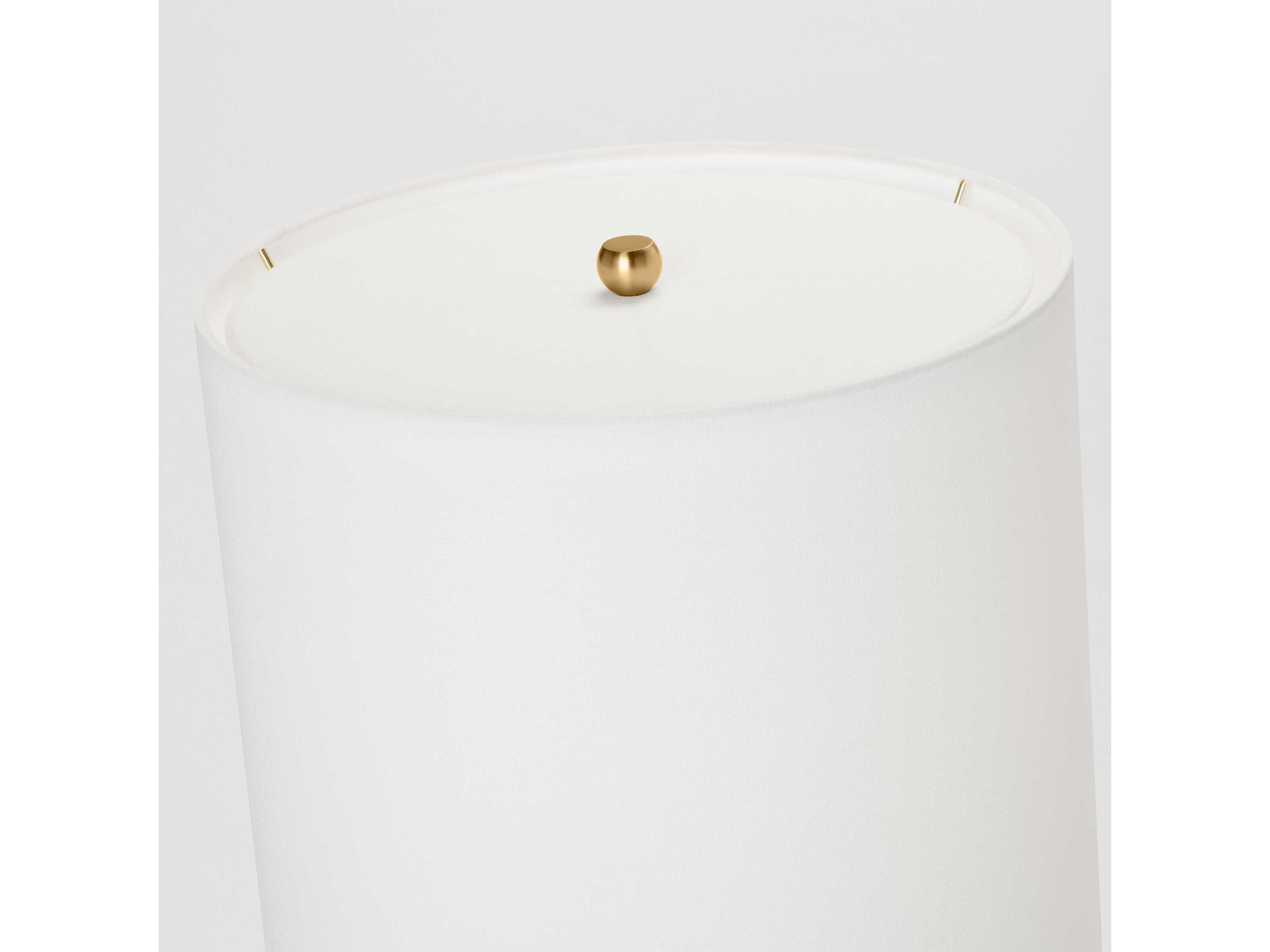 Visual Comfort Studio Anderson Black White Linen Buffet Lamp