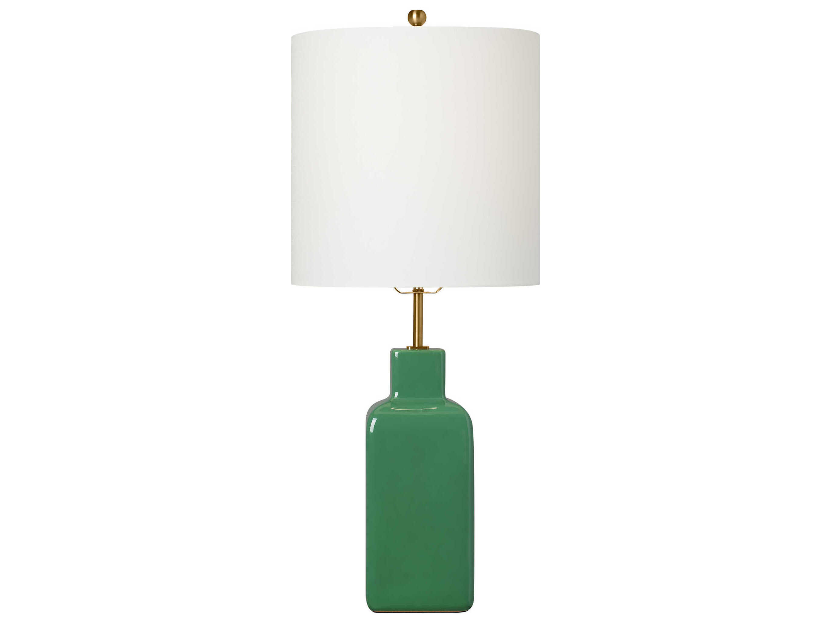 Visual Comfort Studio Anderson Green White Linen Buffet Lamp