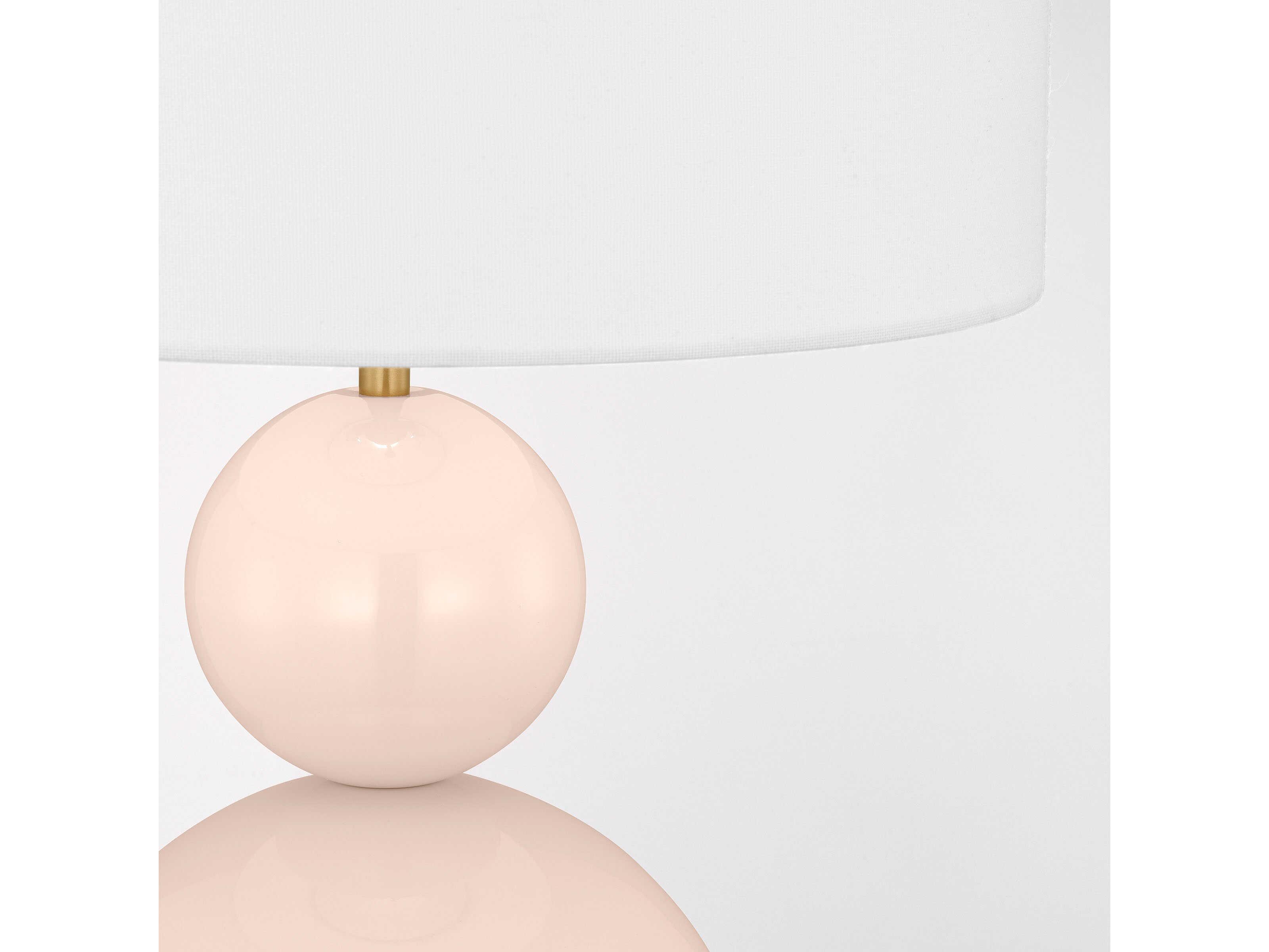 Visual Comfort Studio Suki Blush White Linen Pink Table Lamp