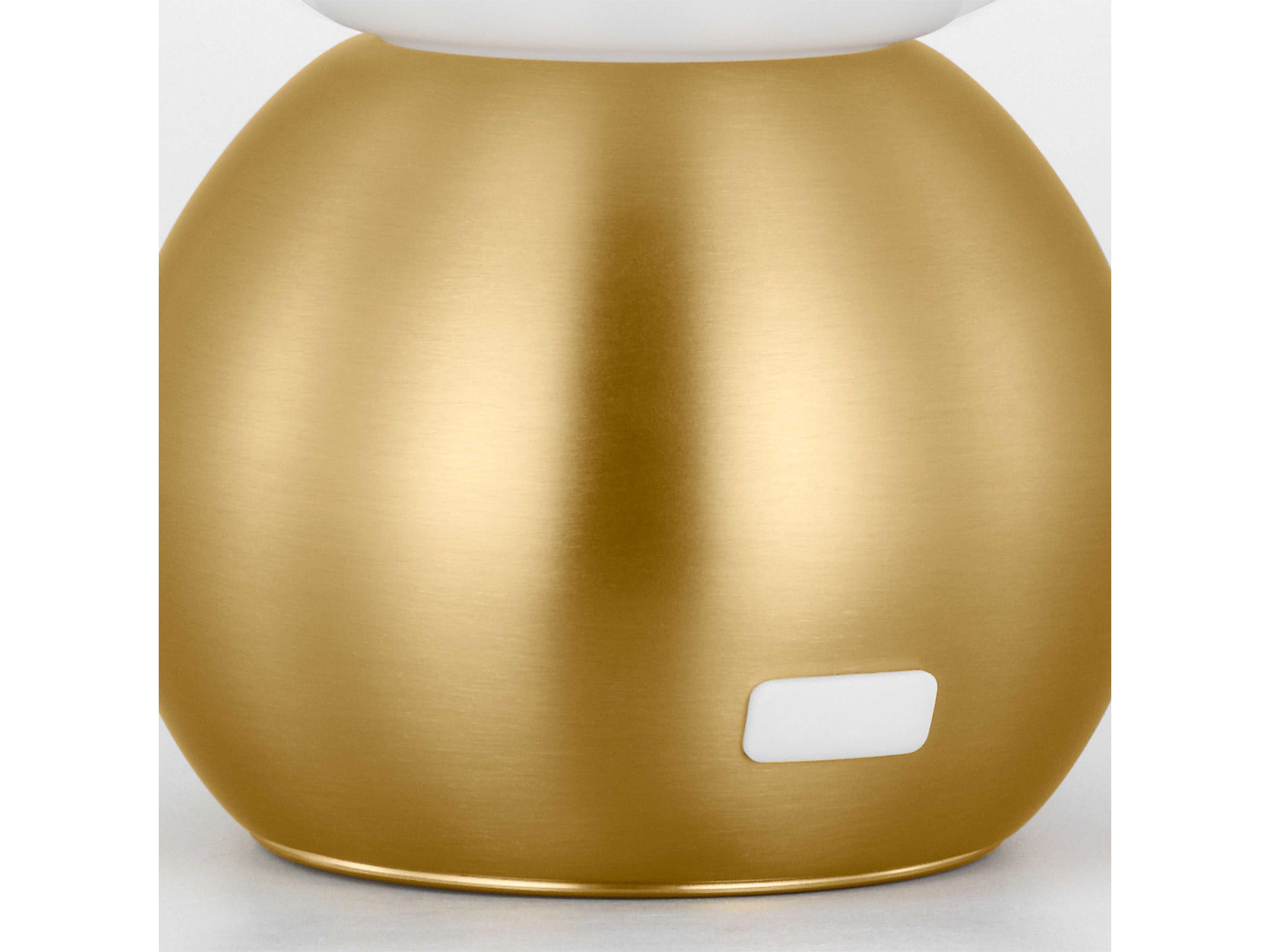 Visual Comfort Studio Suki Burnished Brass Milk Glass Table Lamp