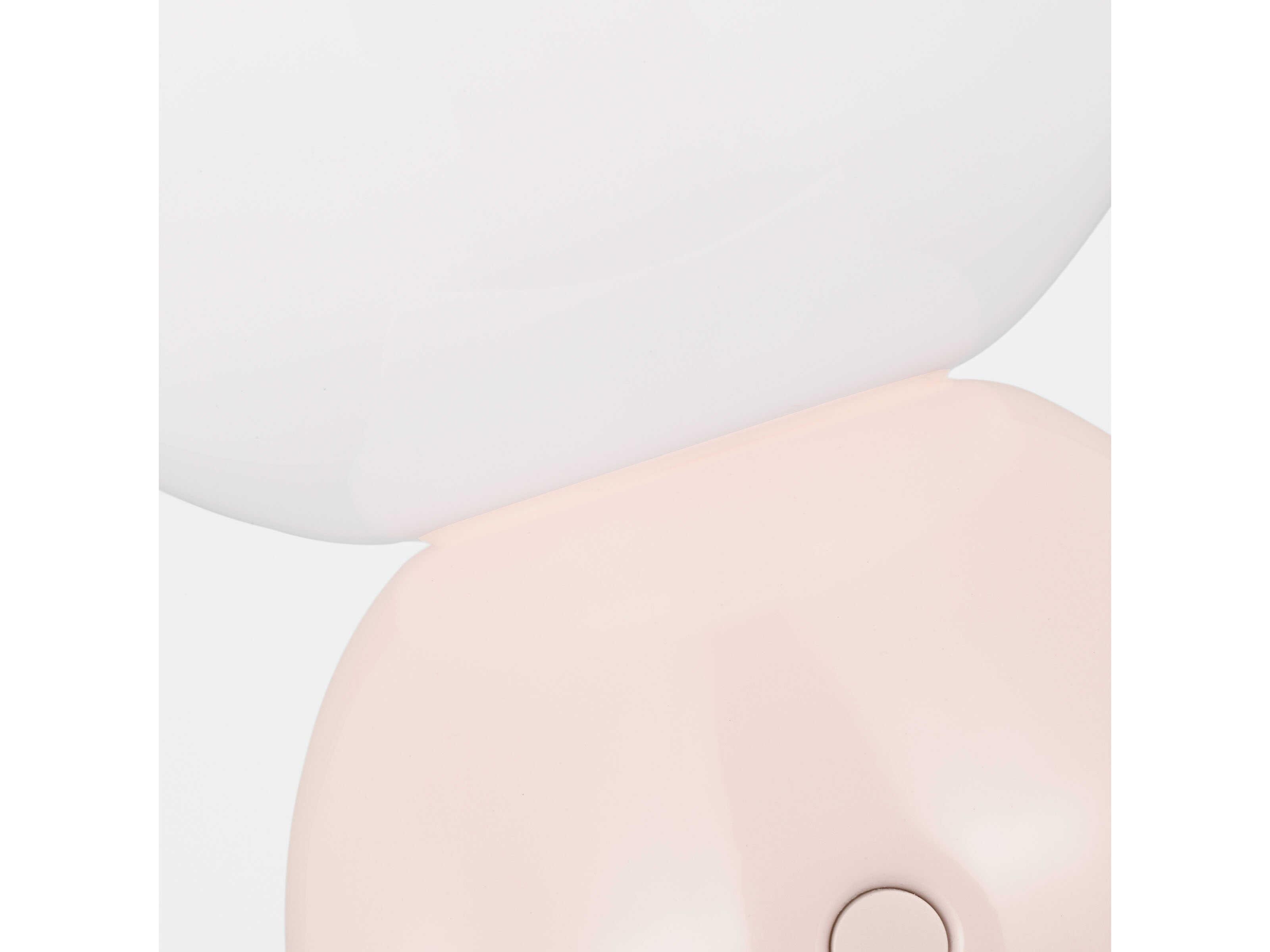 Visual Comfort Studio Suki Blush Milk Glass Pink Table Lamp