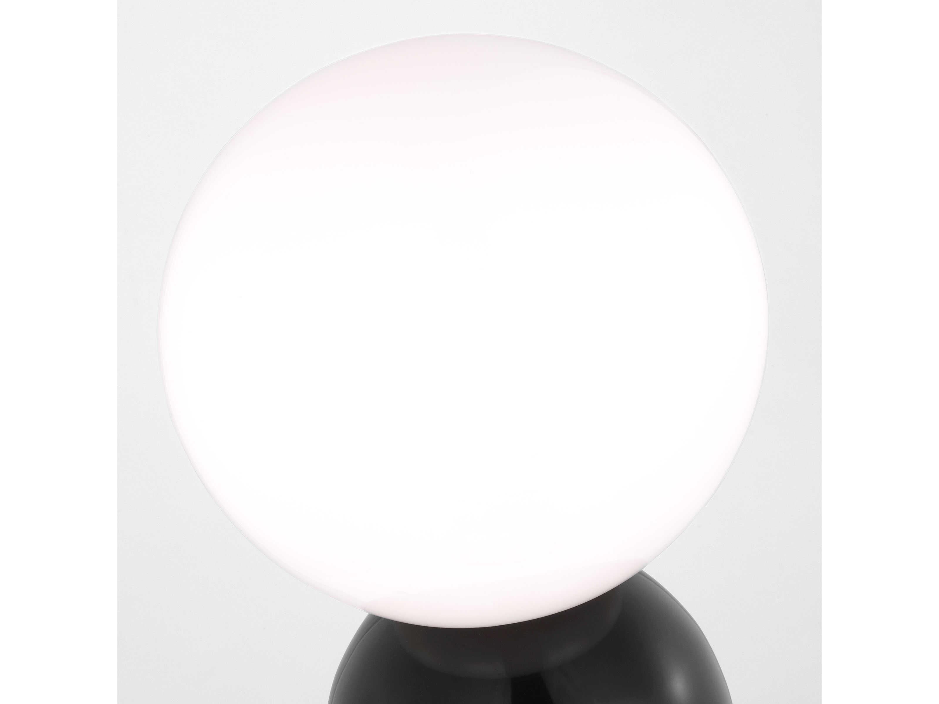 Visual Comfort Studio Suki Gloss Black Milk Glass Table Lamp