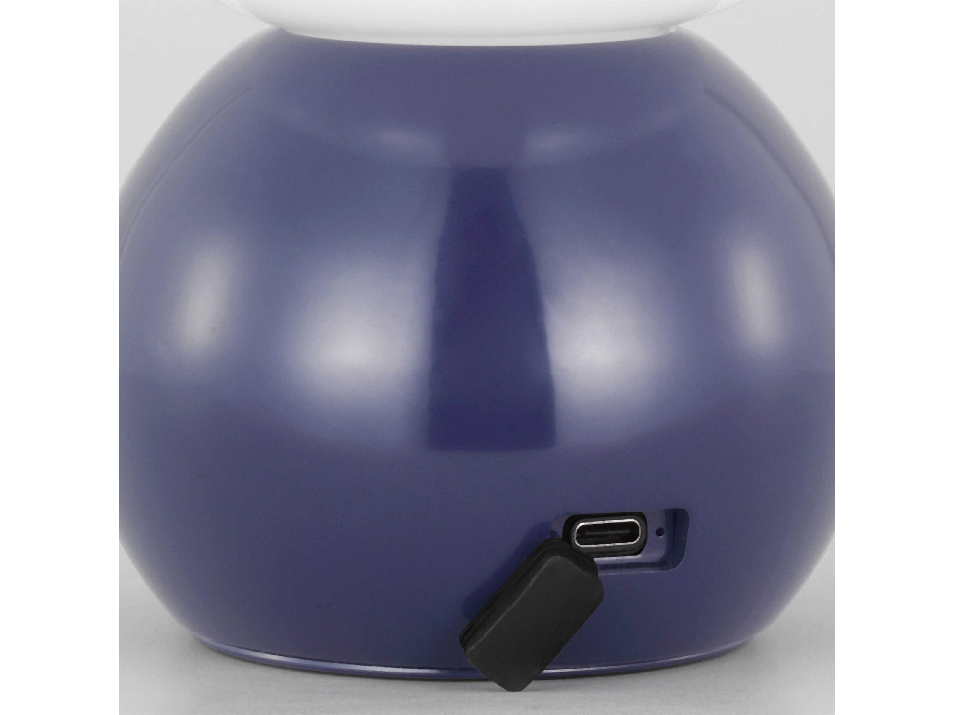 Visual Comfort Studio Suki Navy Milk Glass Blue Table Lamp