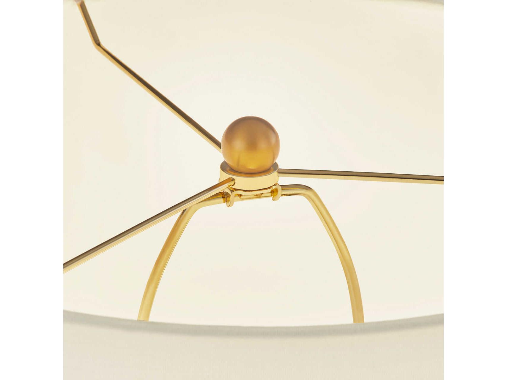 Visual Comfort Studio Lauren Black Ceramic White Linen Fabric Buffet Lamp