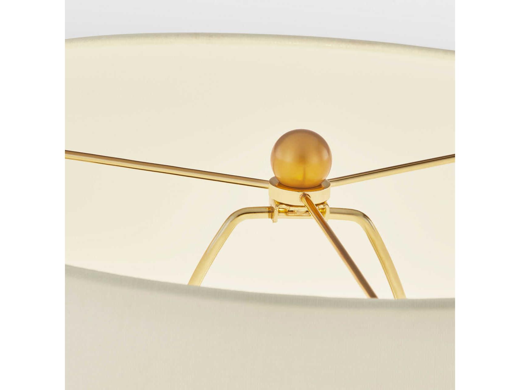 Visual Comfort Studio Lauren Deep Ocean Crackle White Linen Fabric Blue Buffet Lamp