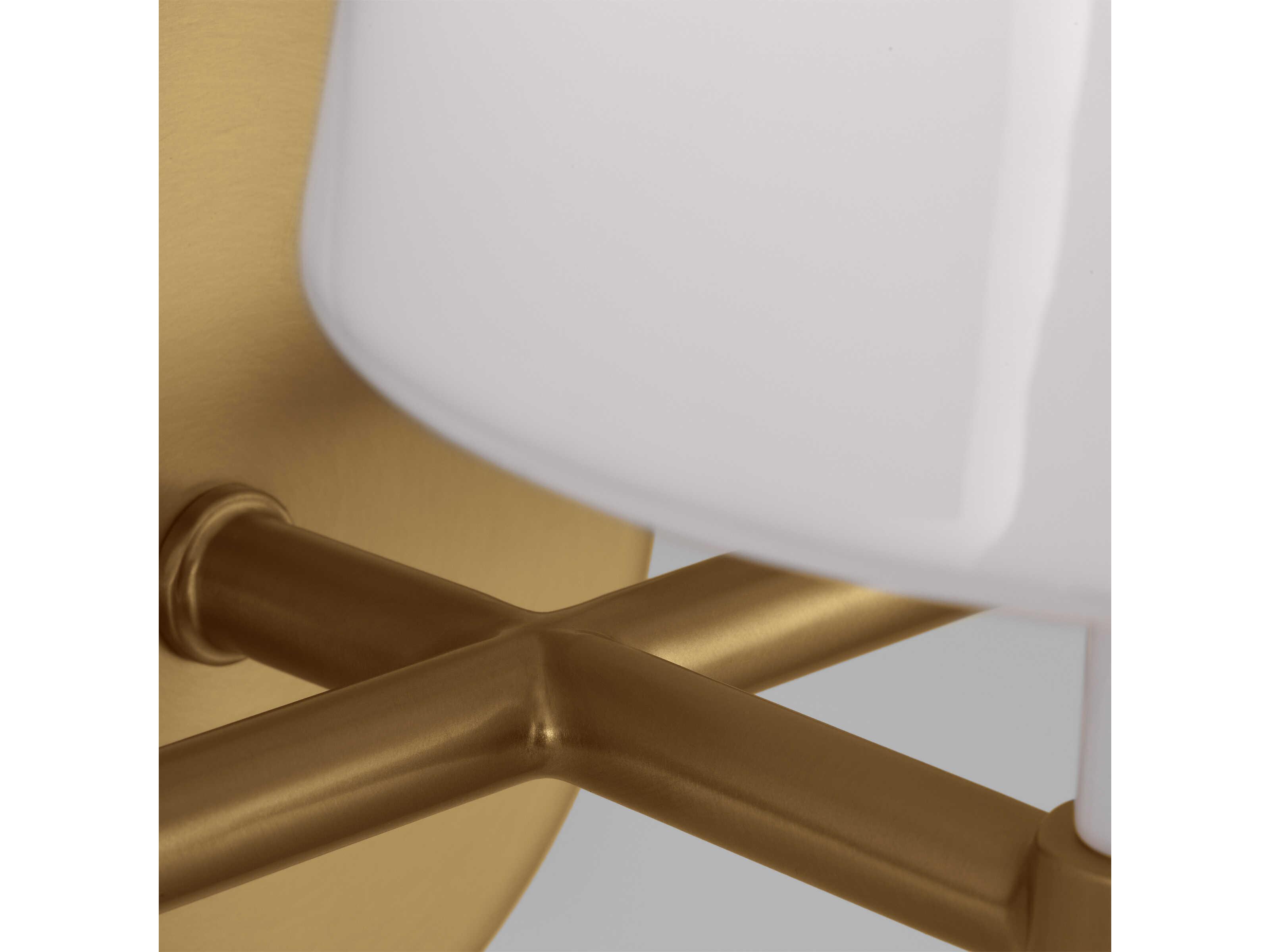 Visual Comfort Studio Monroe 3-Light Burnished Brass Vanity Light