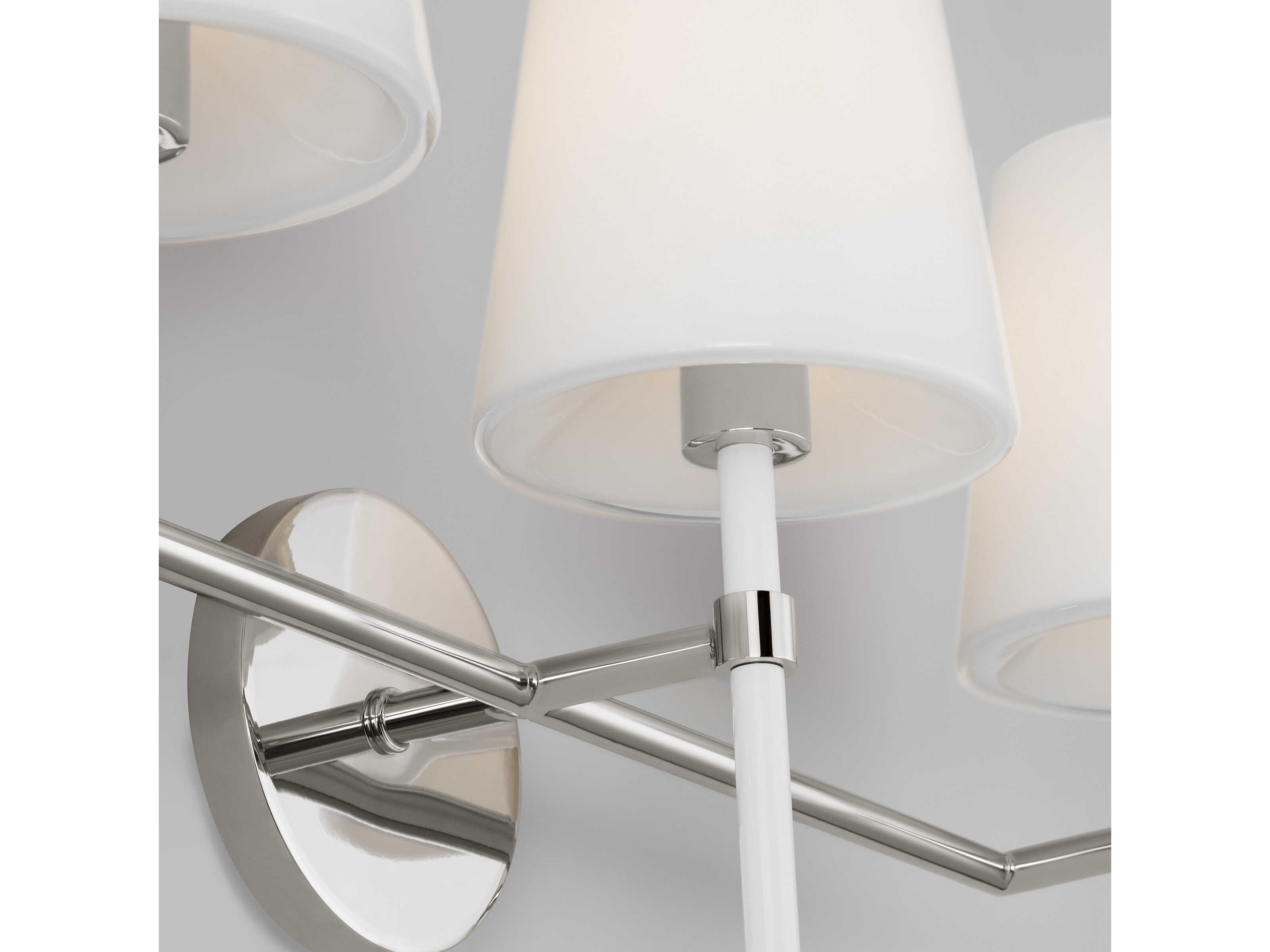 Visual Comfort Studio Monroe 3-Light Polished Nickel Vanity Light