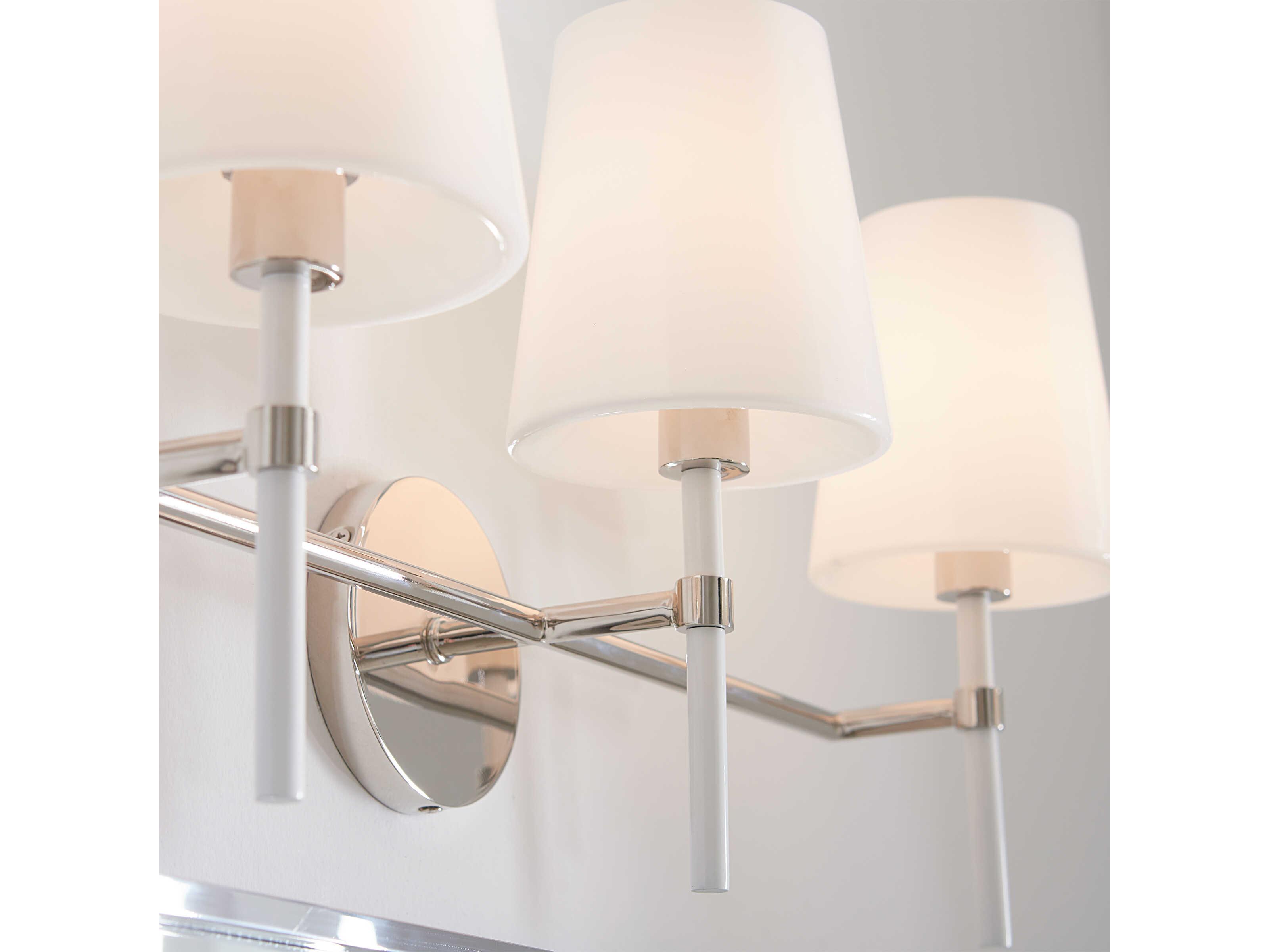 Visual Comfort Studio Monroe 3-Light Polished Nickel Vanity Light