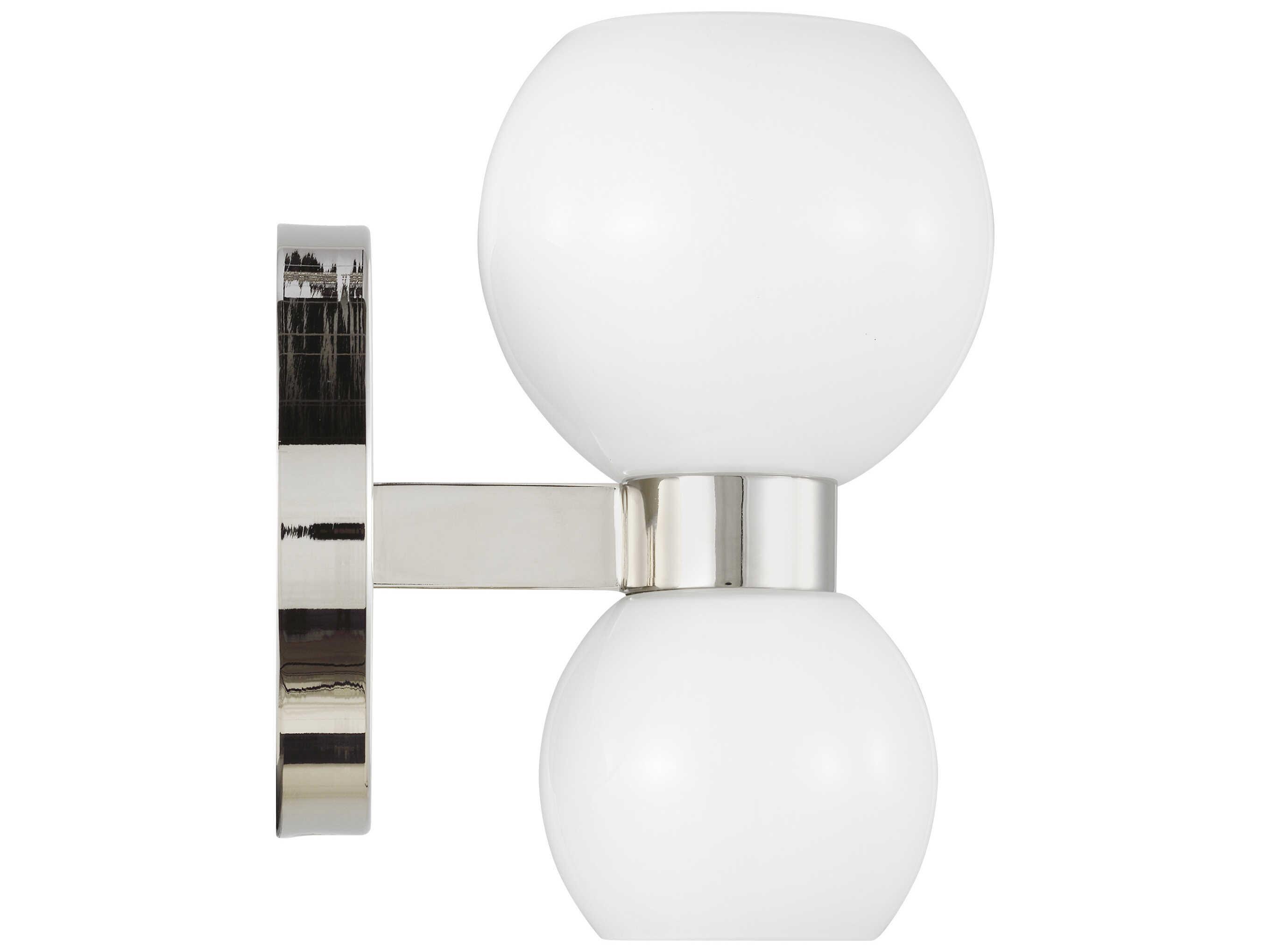 Visual Comfort Studio Londyn 2-Light Polished Nickel Wall Sconce