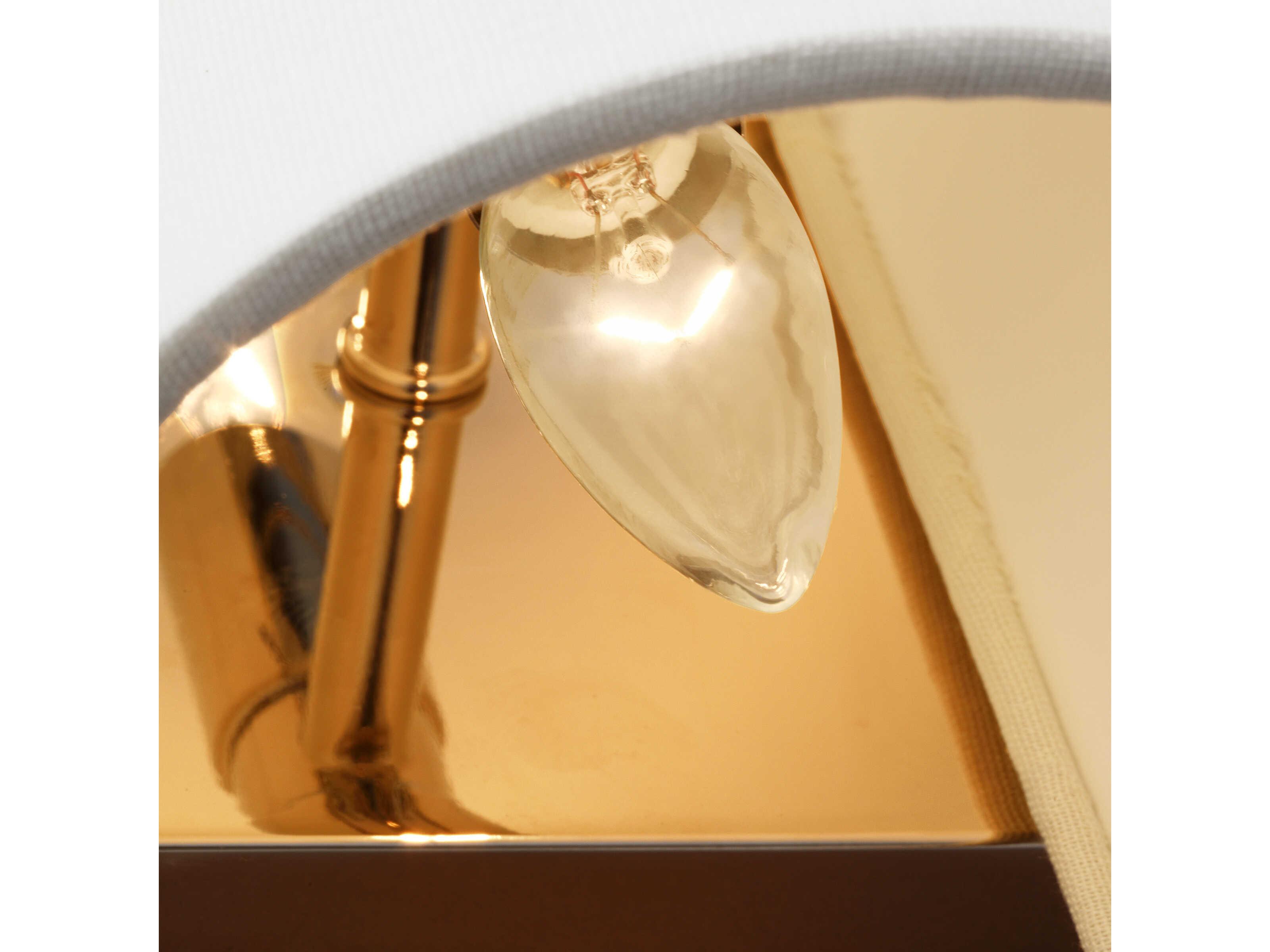 Visual Comfort Studio Sawyer 2-Light Polished Nickel Wall Sconce