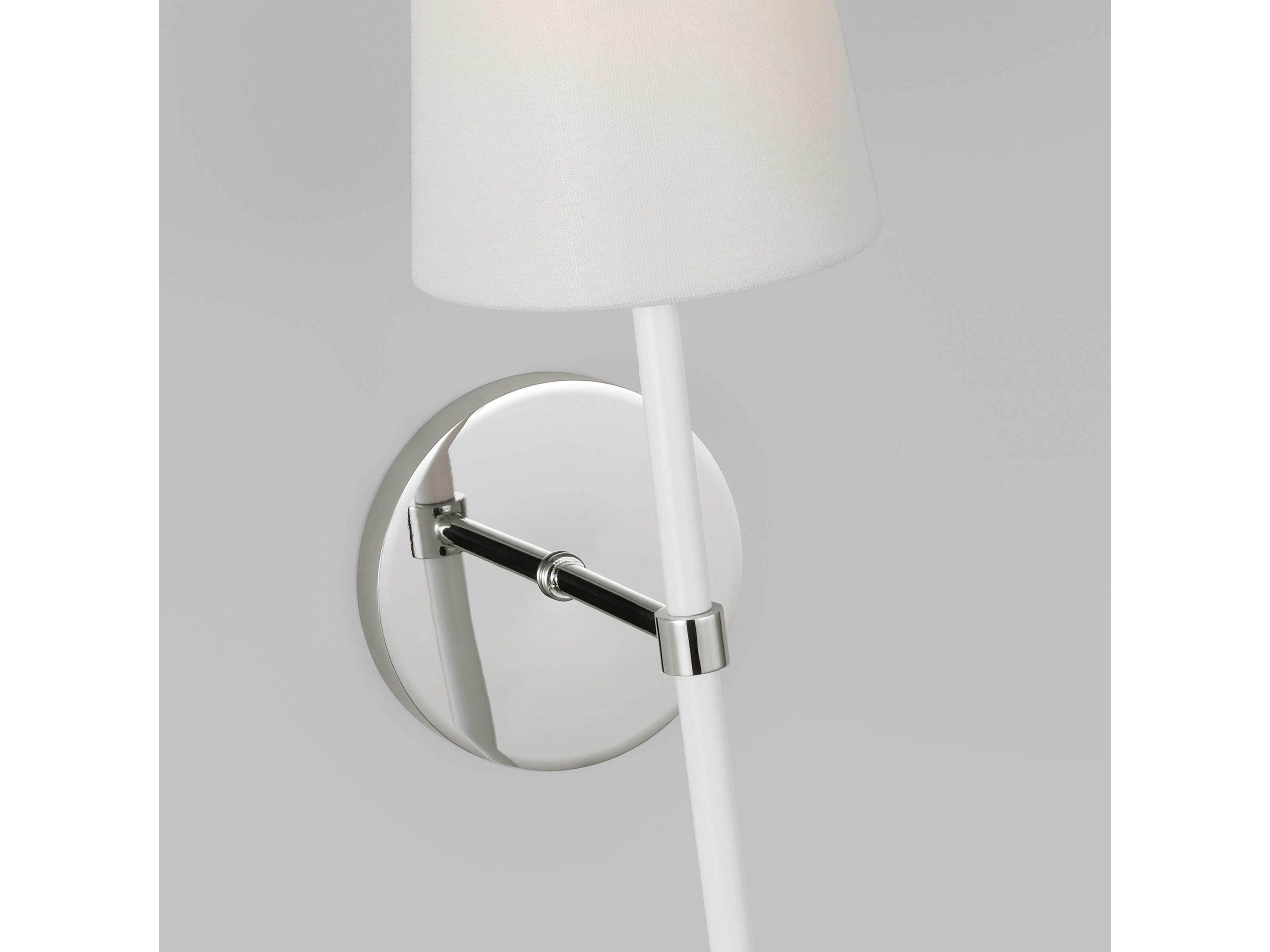 Visual Comfort Studio Monroe 1-Light Polished Nickel Wall Sconce