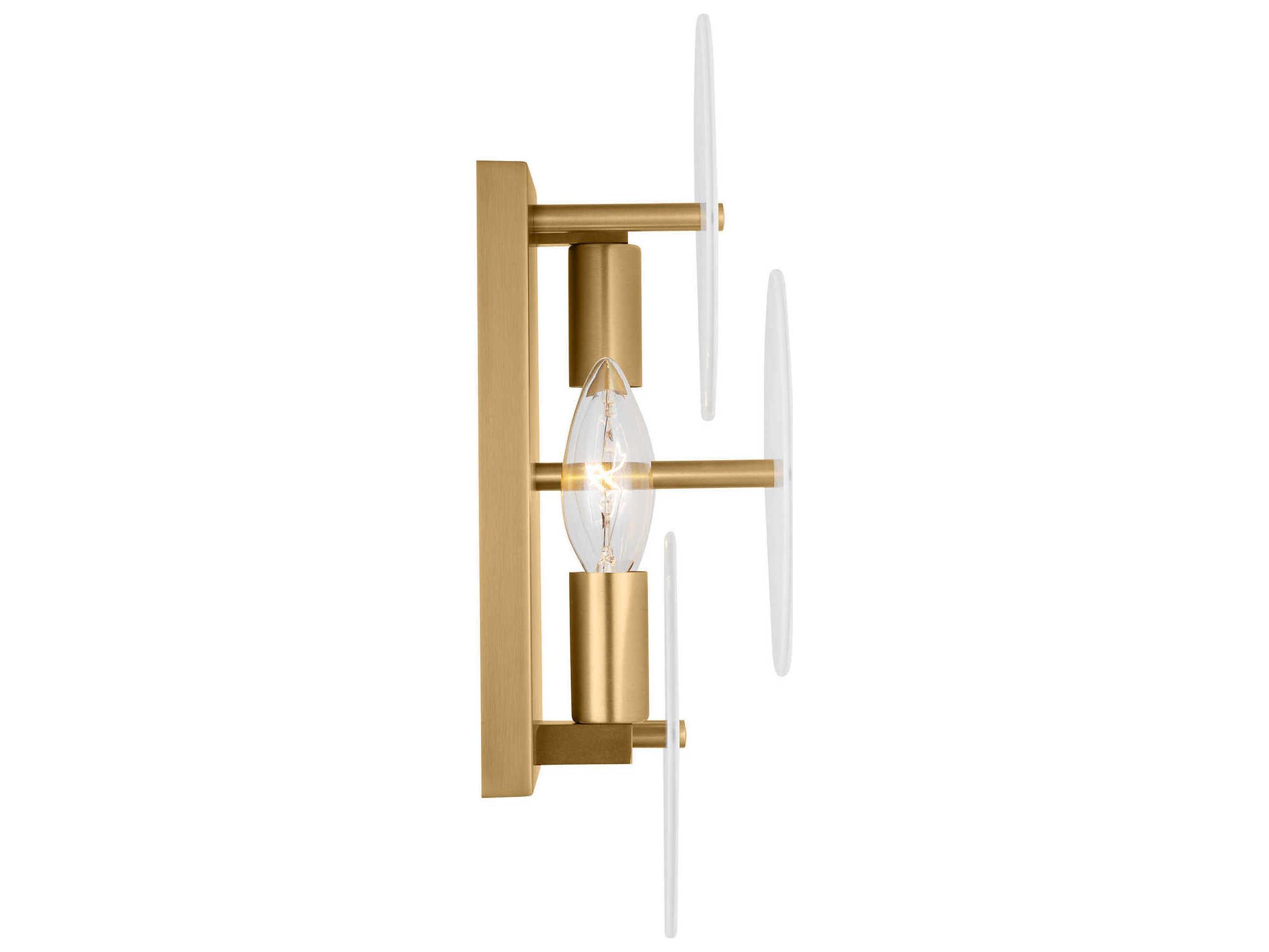 Visual Comfort Studio Emery 2-Light Burnished Brass Wall Sconce