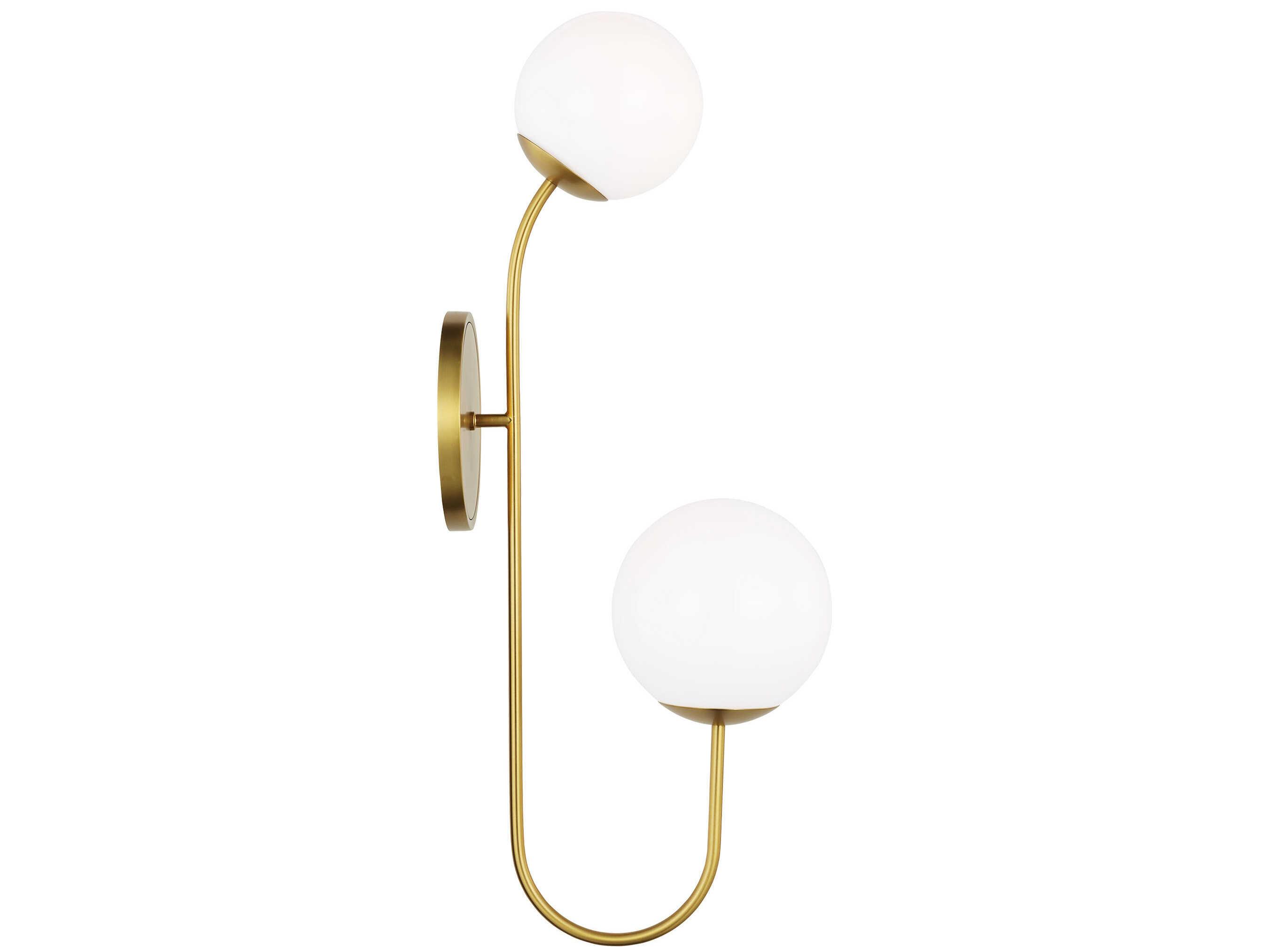 Visual Comfort Studio Noemie 2-Light Burnished Brass Wall Sconce