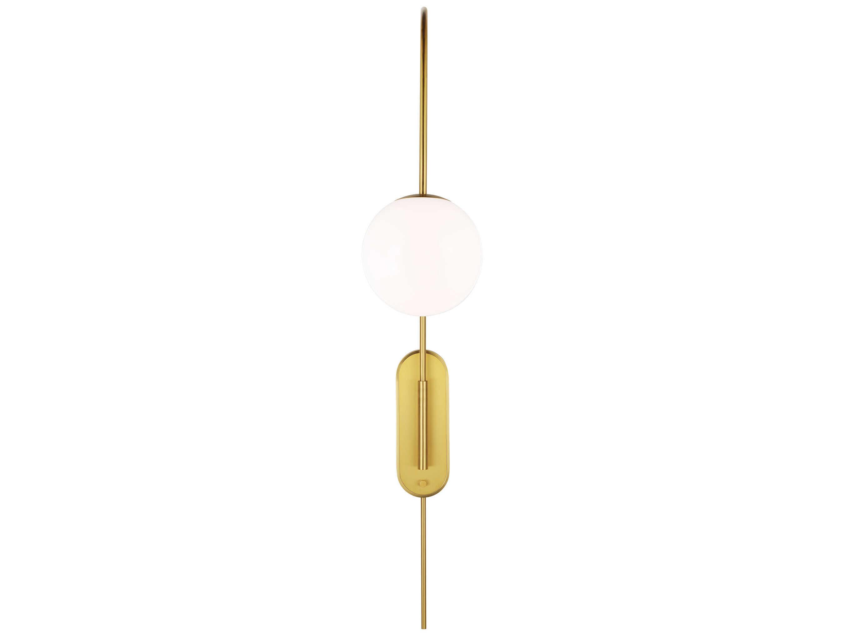Visual Comfort Studio Noemie 1-Light Burnished Brass Swing Wall Sconce