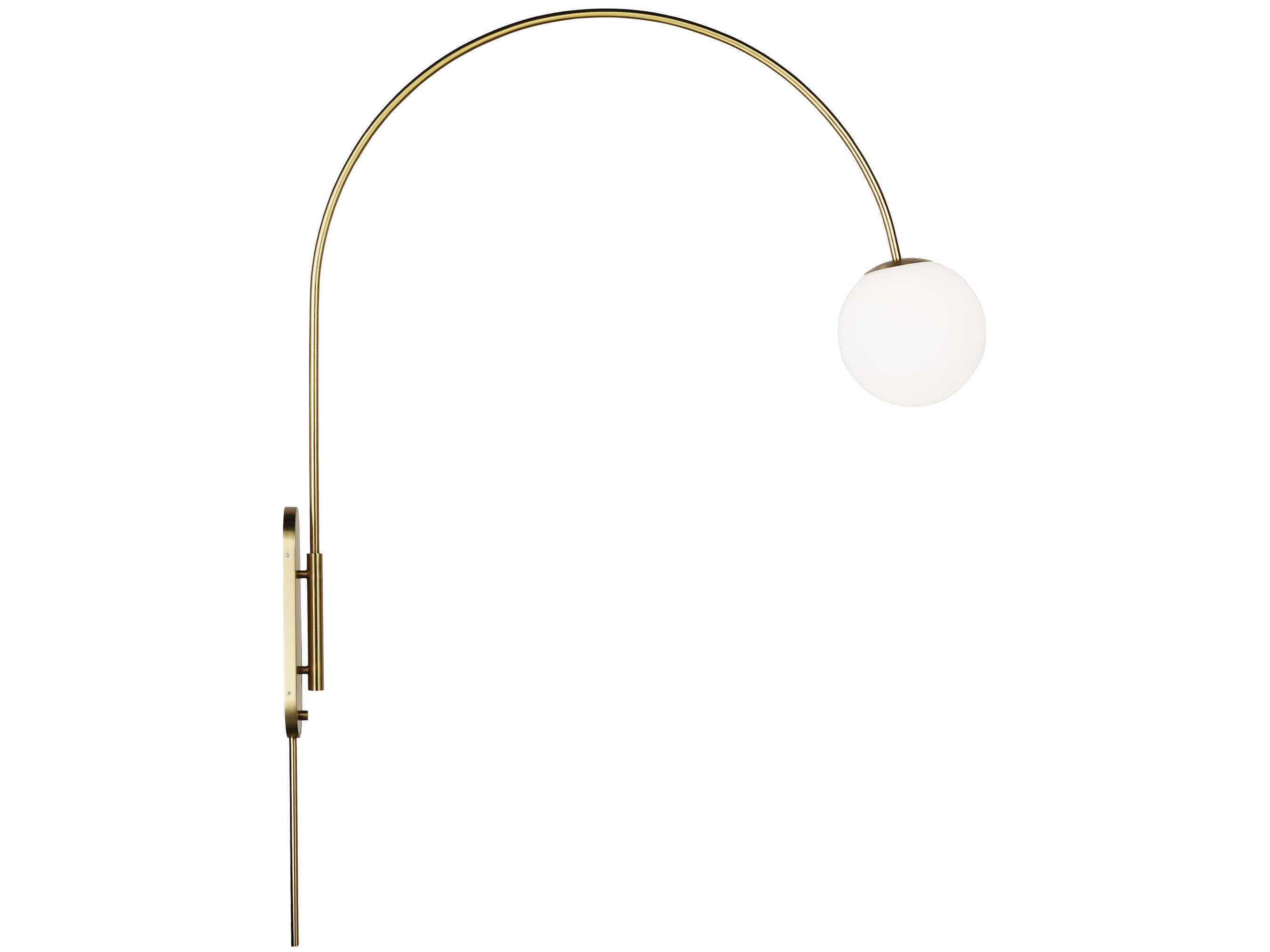 Visual Comfort Studio Noemie 1-Light Burnished Brass Swing Wall Sconce