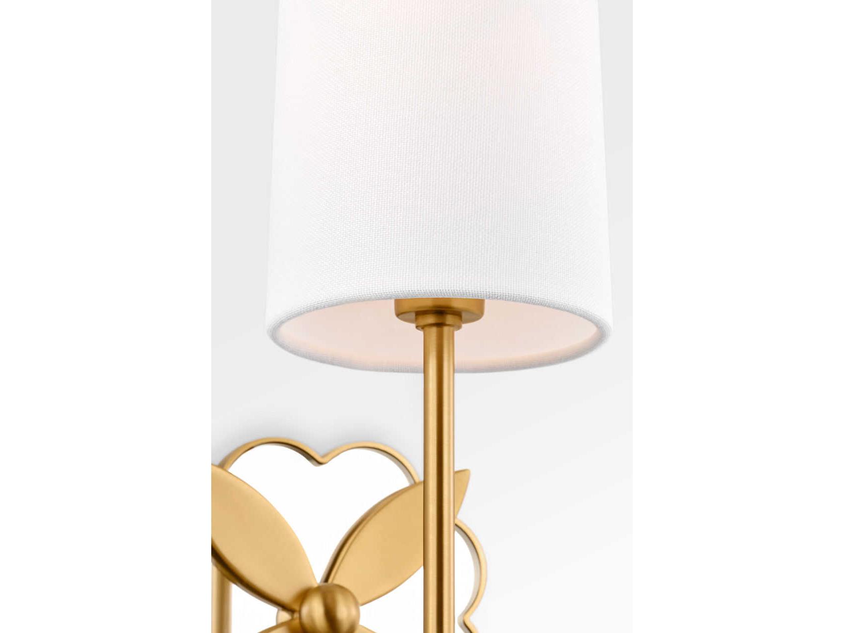 Visual Comfort Studio Spencer 1-Light Burnished Brass Wall Sconce