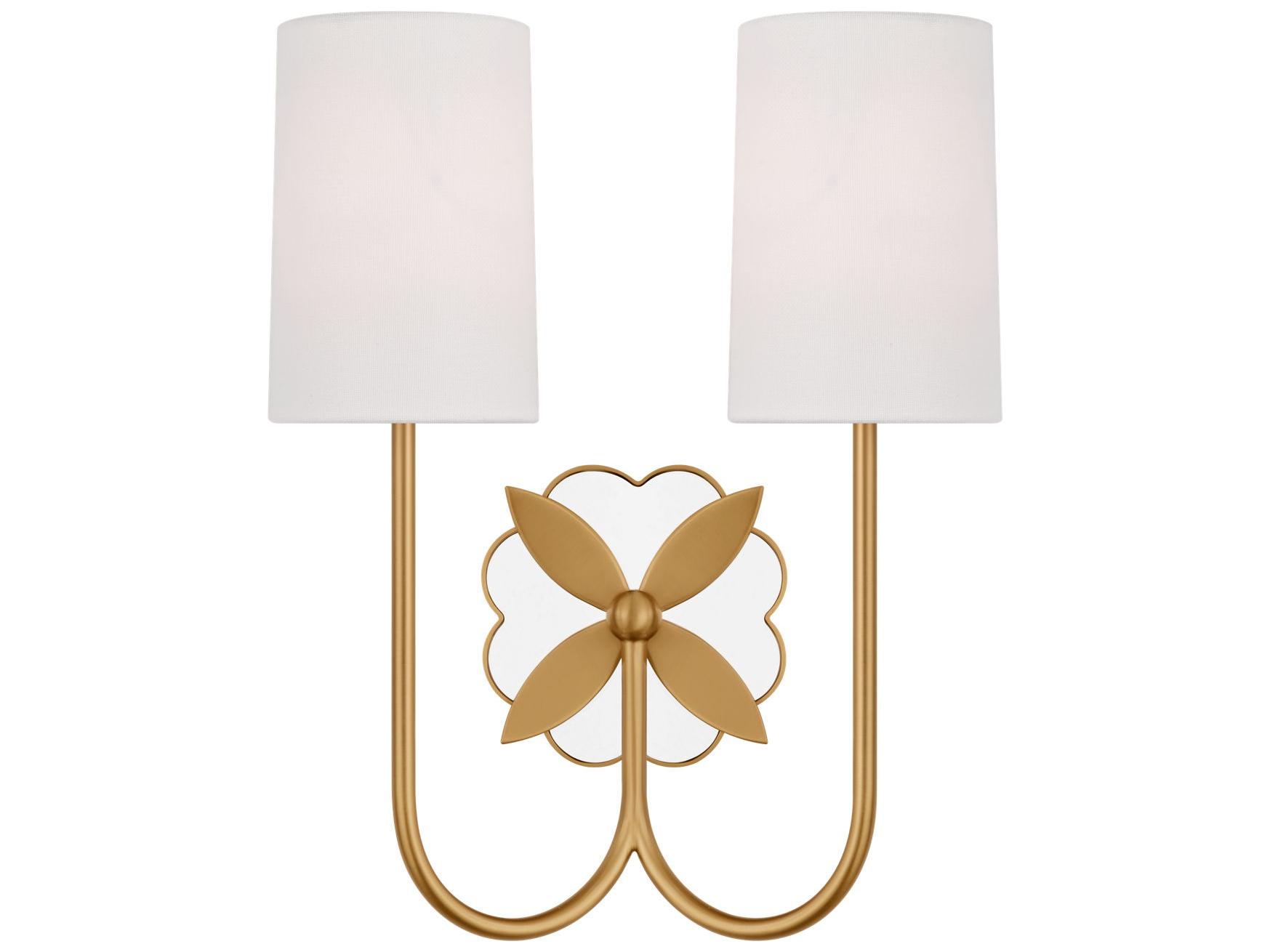 Visual Comfort Studio Spencer 2-Light Burnished Brass Wall Sconce